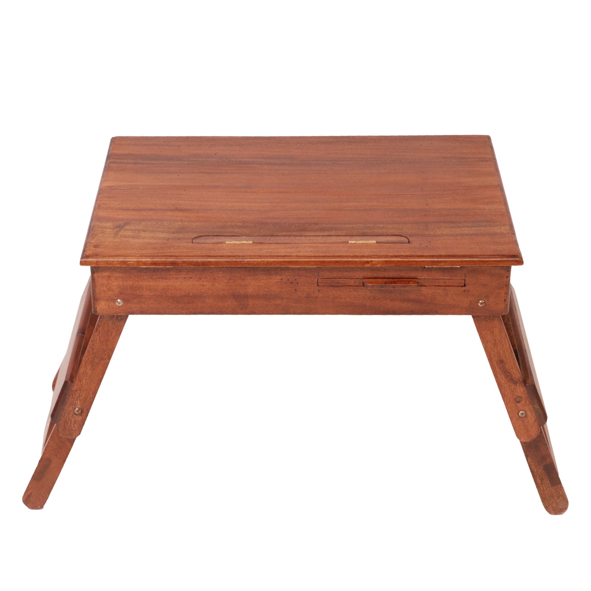 Wooden Lapdesk with Multi level leg folding with tray & Tilt Top Lapdesk