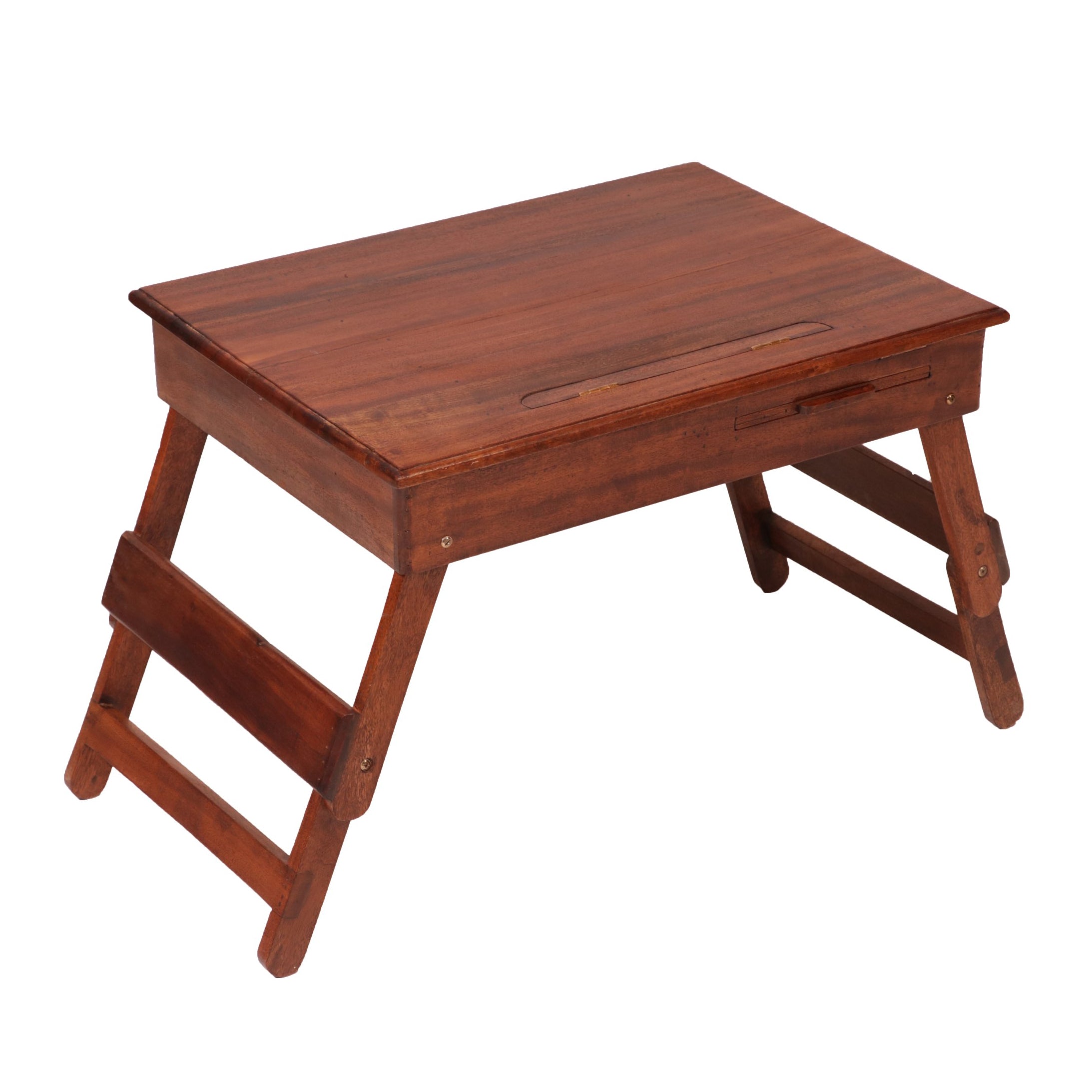 Wooden Lapdesk with Multi level leg folding with tray & Tilt Top Lapdesk