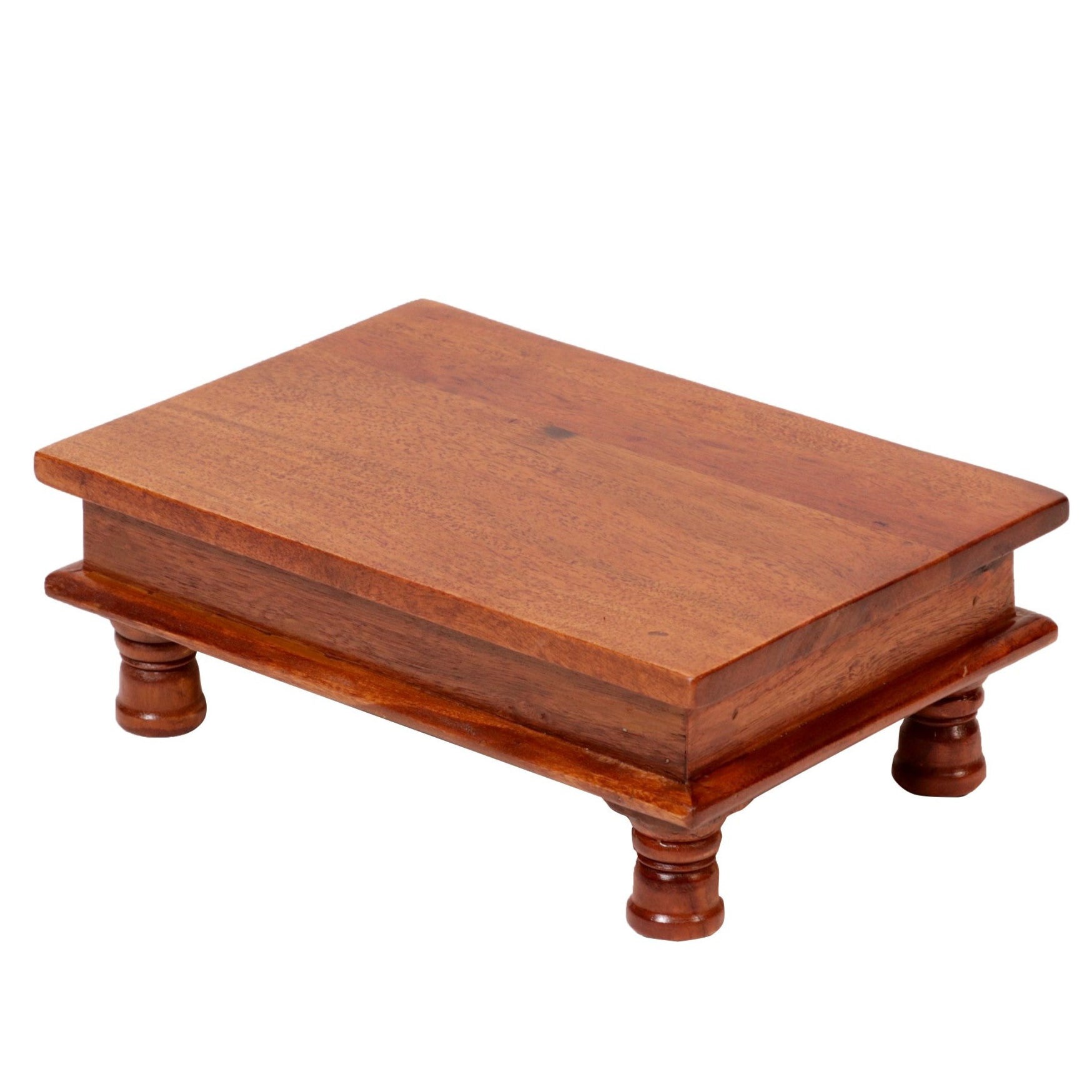Compact Vintage Handmade Wooden Bajot Bajot