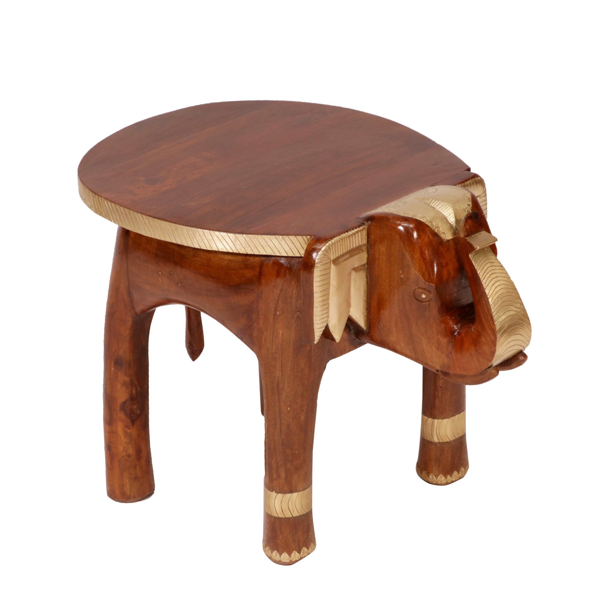 Royal Majestic Brass fitted Wooden Elephant Animal Figurine