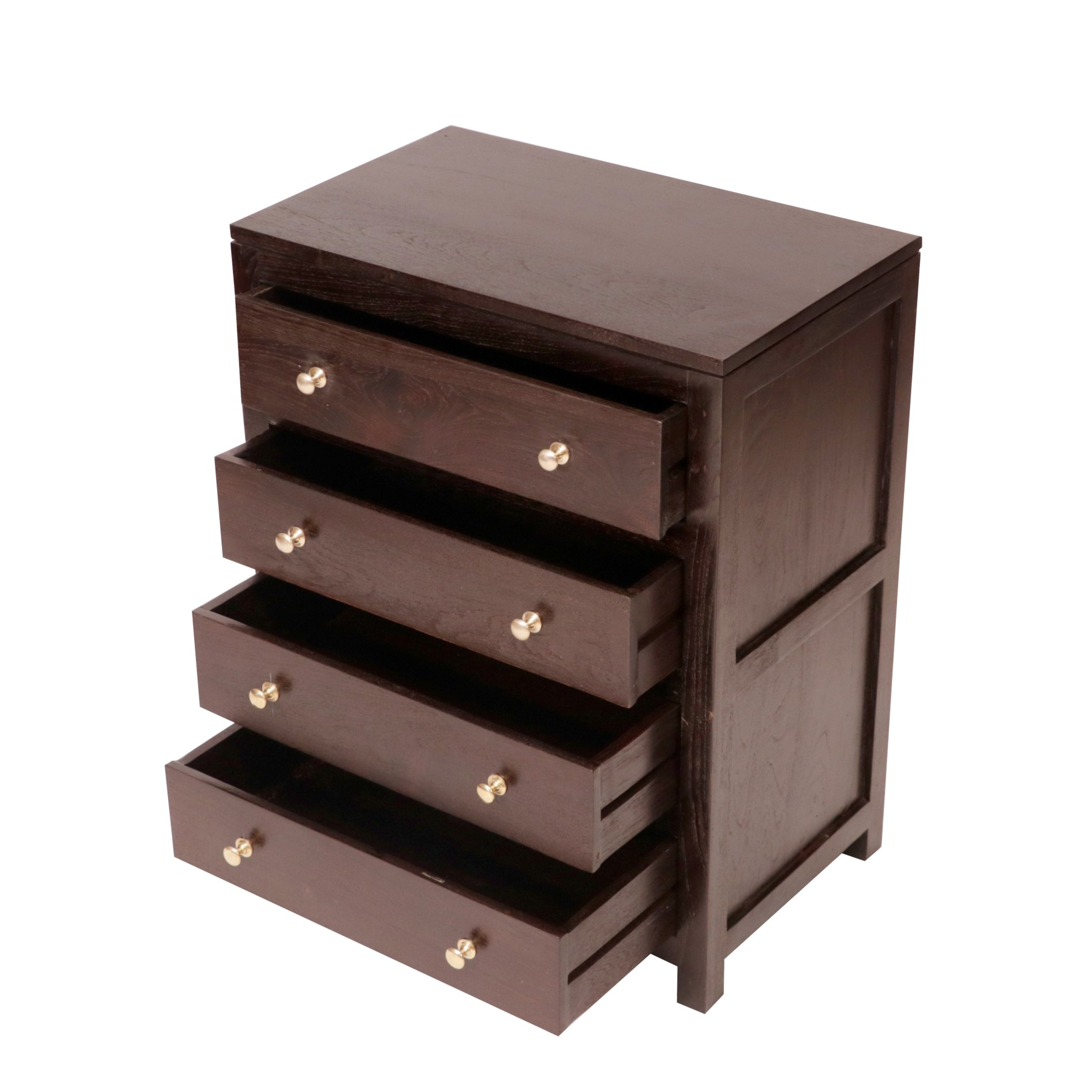 4 Drawer Chest Teak Cabinet Drawer's Chest