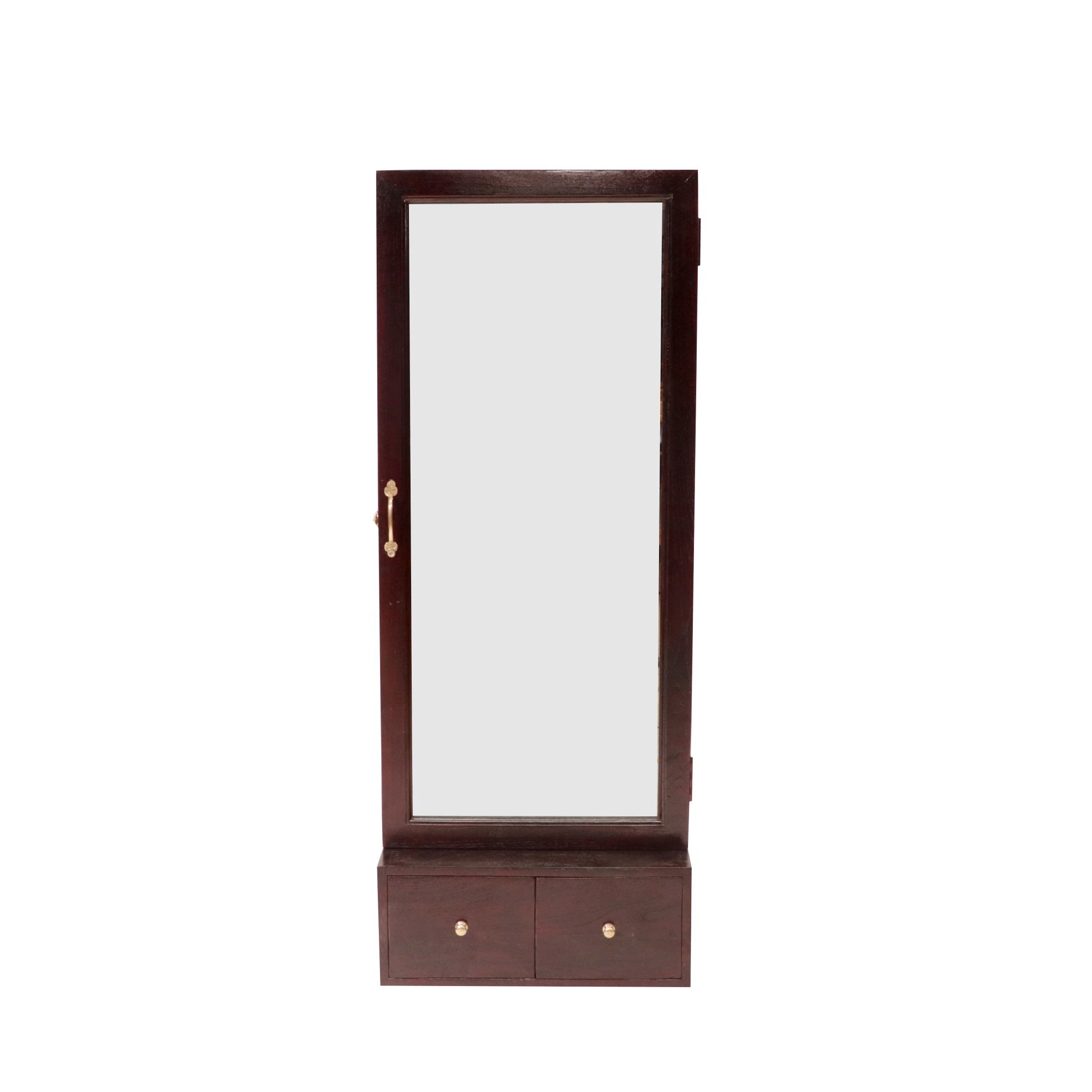 Dark Touch Teak Wall 2 Drawer Cabinet Dressing Table
