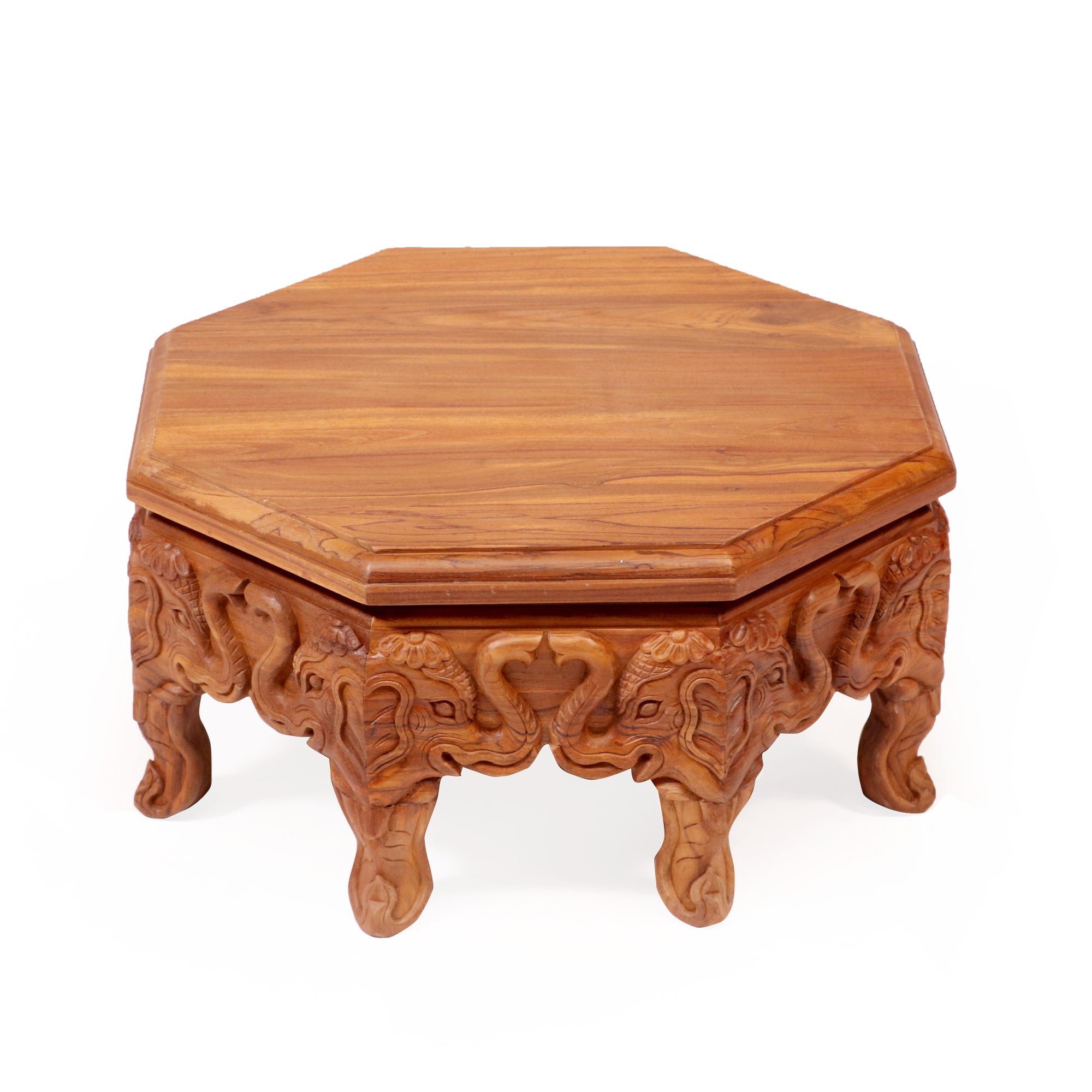 Double Faced Classic Elephant Teak Bajot Bajot