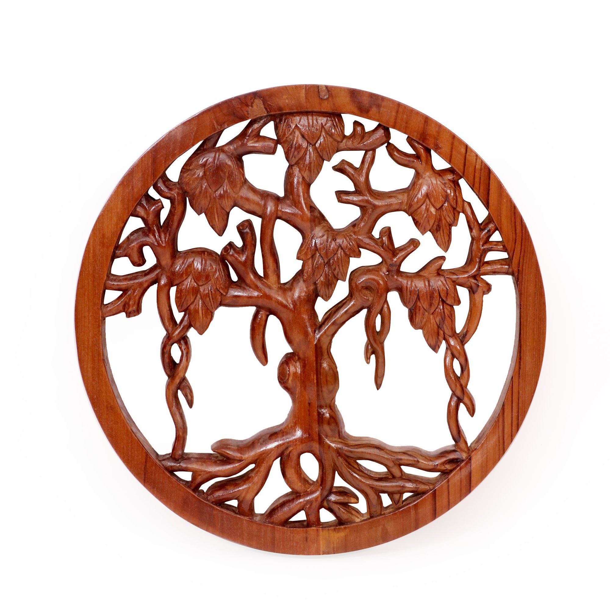 Wooden Teak Ring Tree Wall Decor Wall Decor