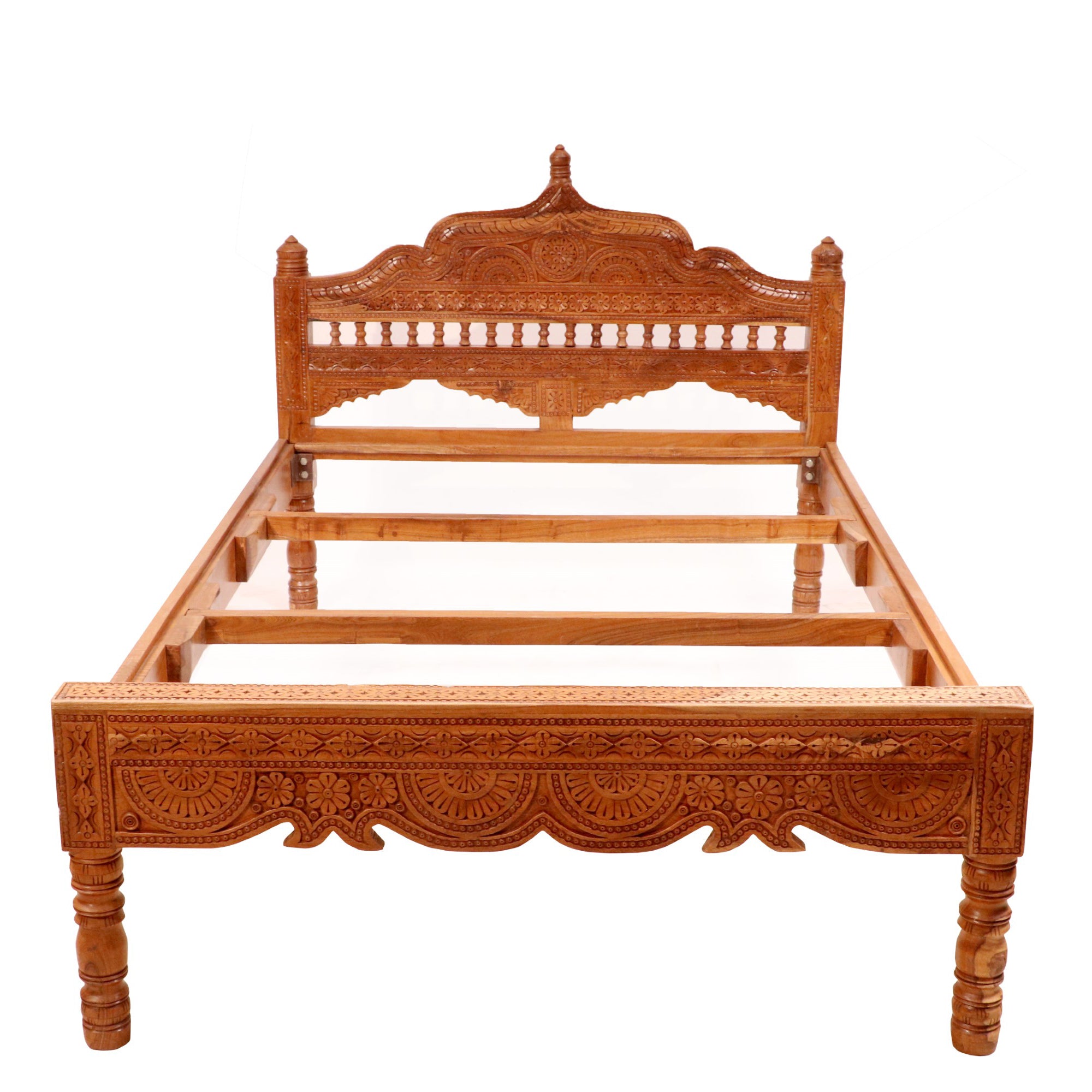 Folk carved Traditional bed Bed