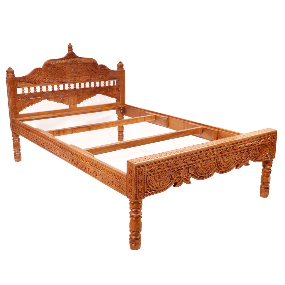 Folk carved Traditional bed