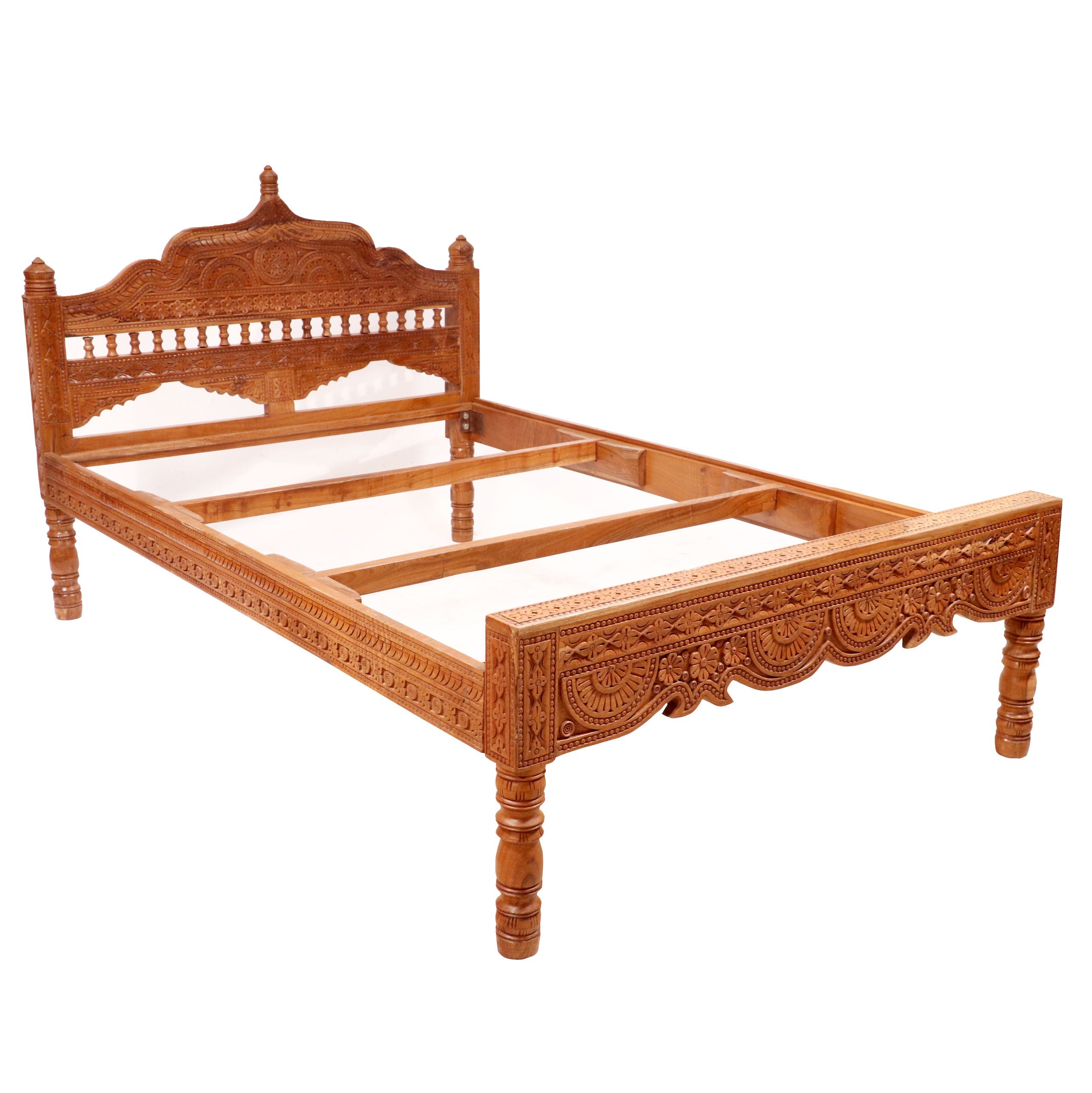 Folk carved Traditional bed Bed