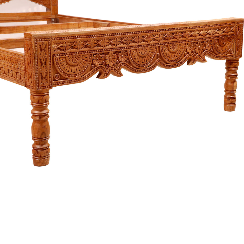 Folk carved Traditional bed