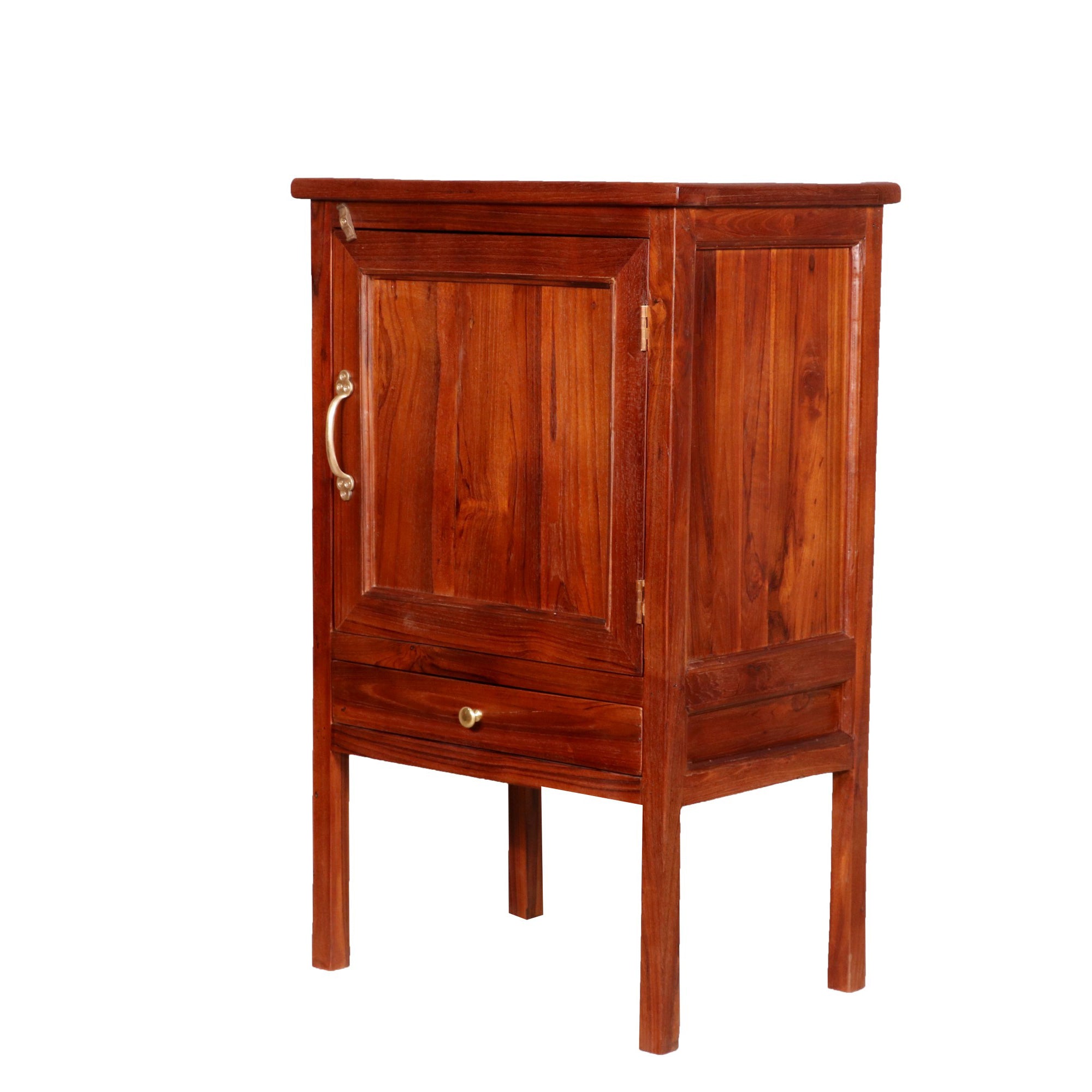 Compact Storage Wooden Handmade Classic Compartment Bedside