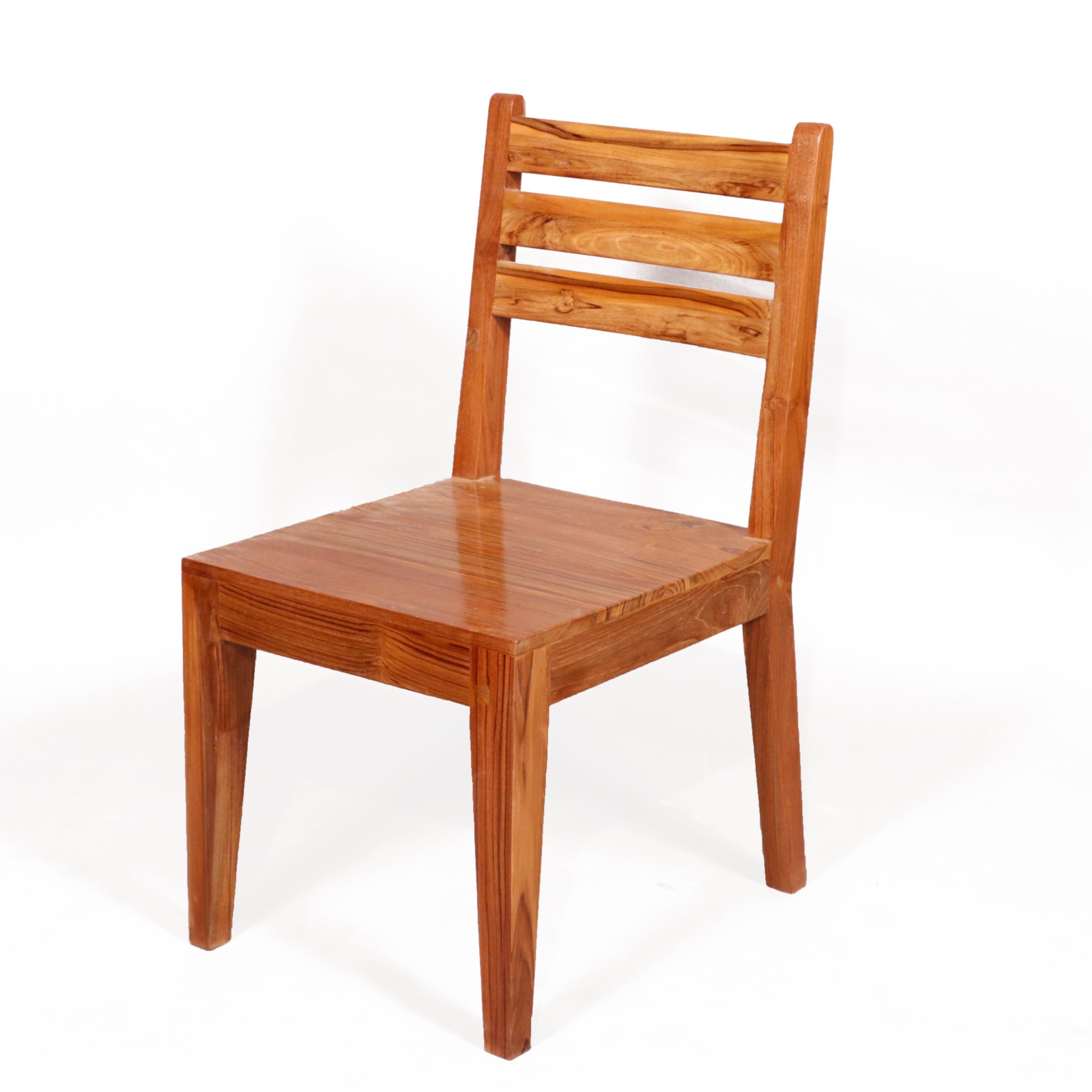 (Set of 2) Teak wood Light tone finish Dining Chair Dining Chair