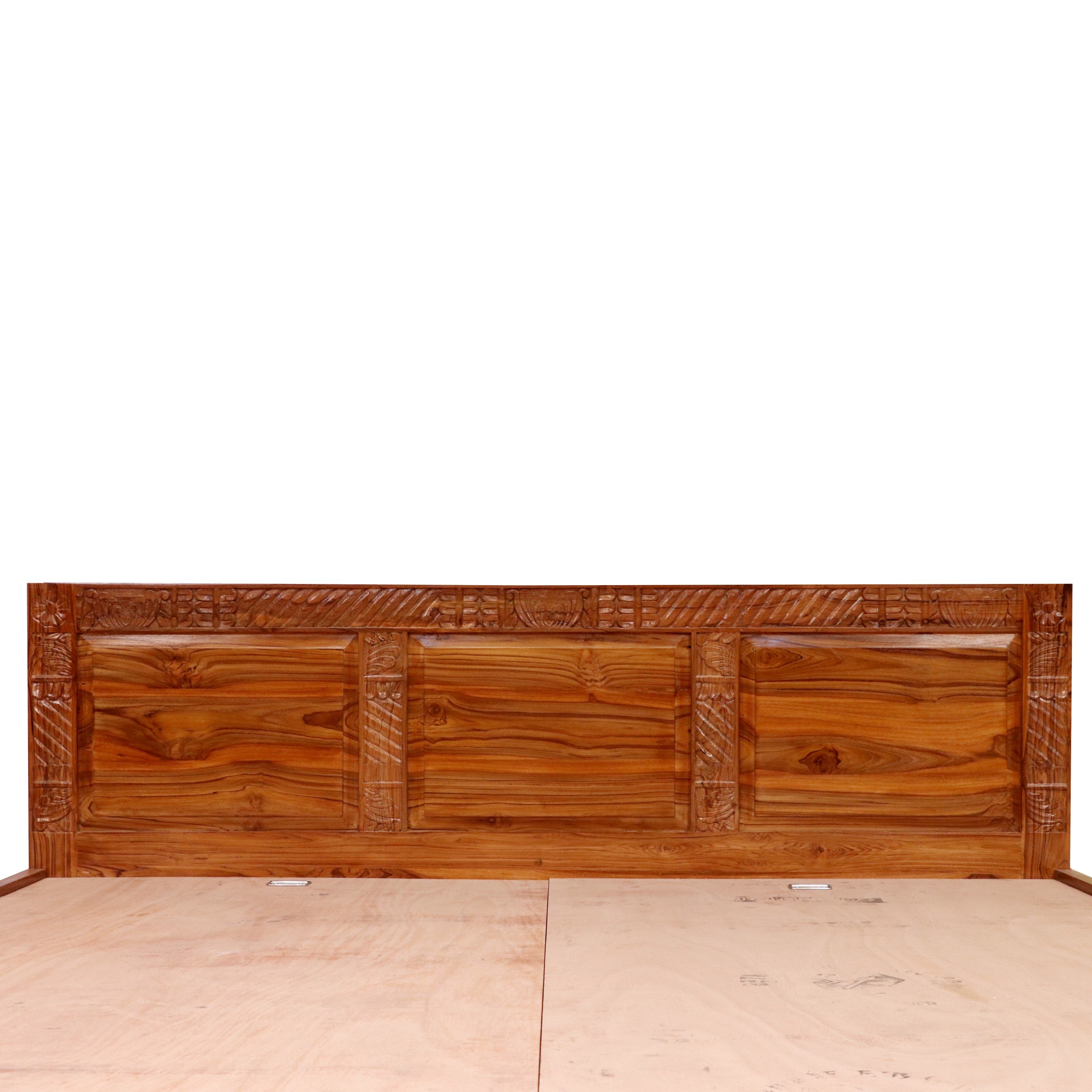 Solid wood carved Folk Concept compact Bed Bed