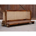 Vintage Farmhouse Finished Handmade Wooden Cane Back Swing Swing
