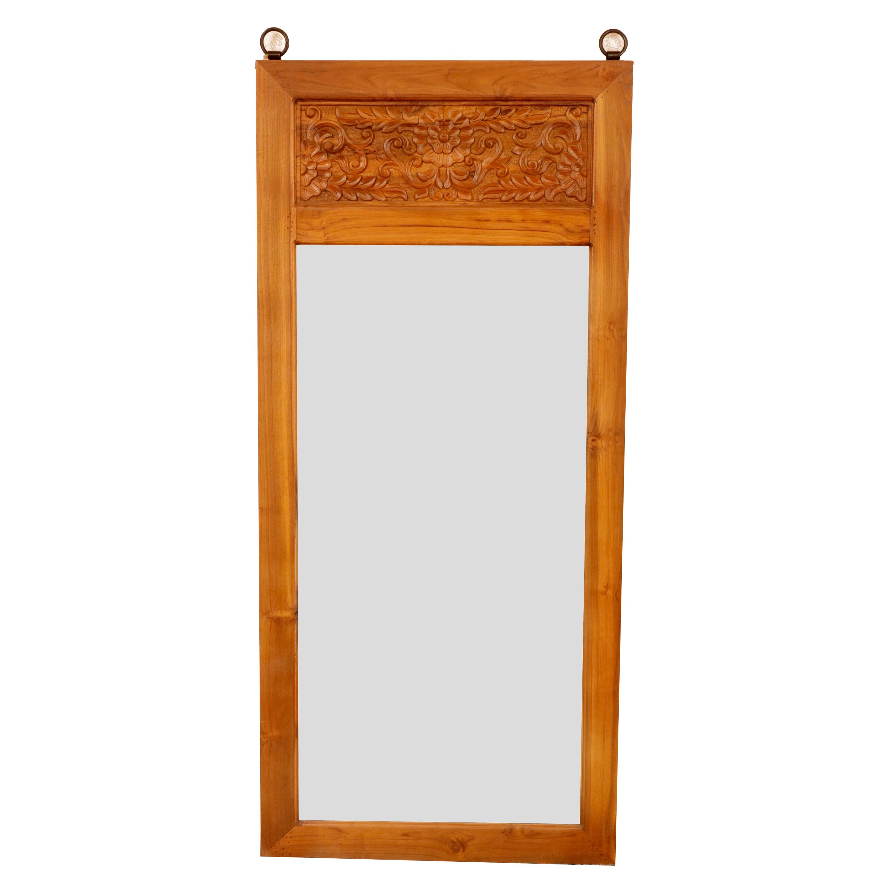 Solid Teak Royal Carved Mirror Mirror