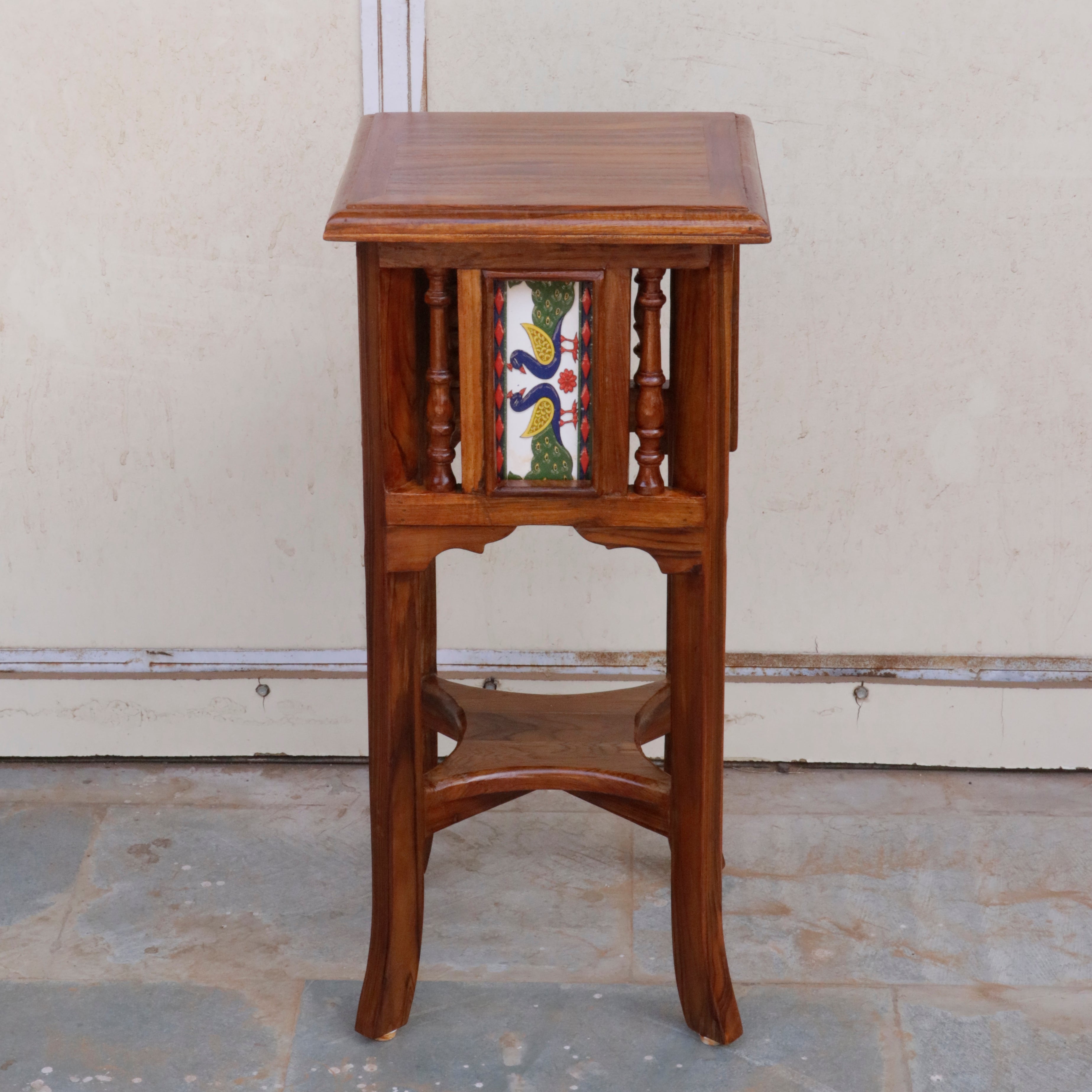 Classic Tiled End Table (11 x 11 x 24 Inch) End Table