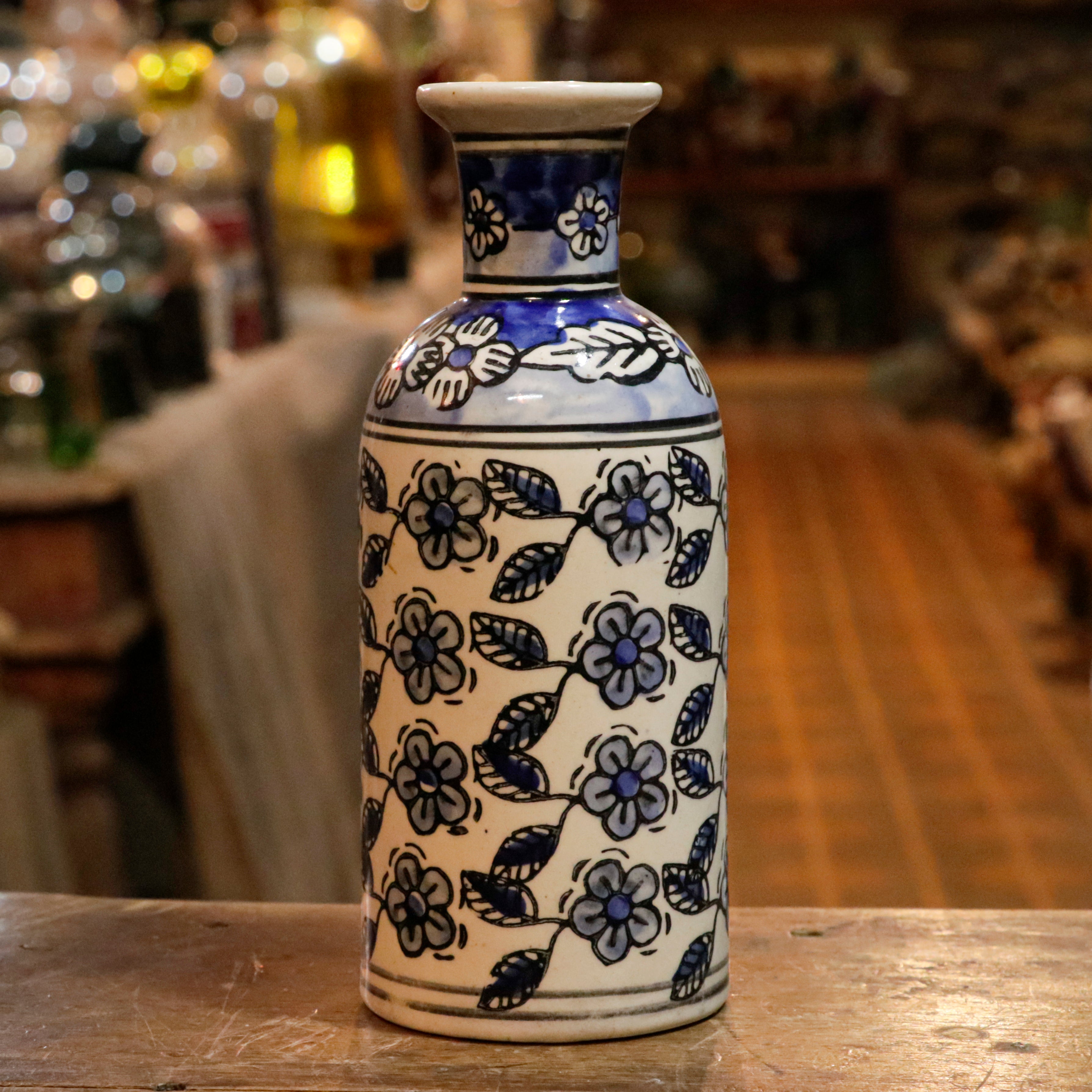 Melodious Borboun Flower Hand-Painted Ceramic Flower Pot Vase