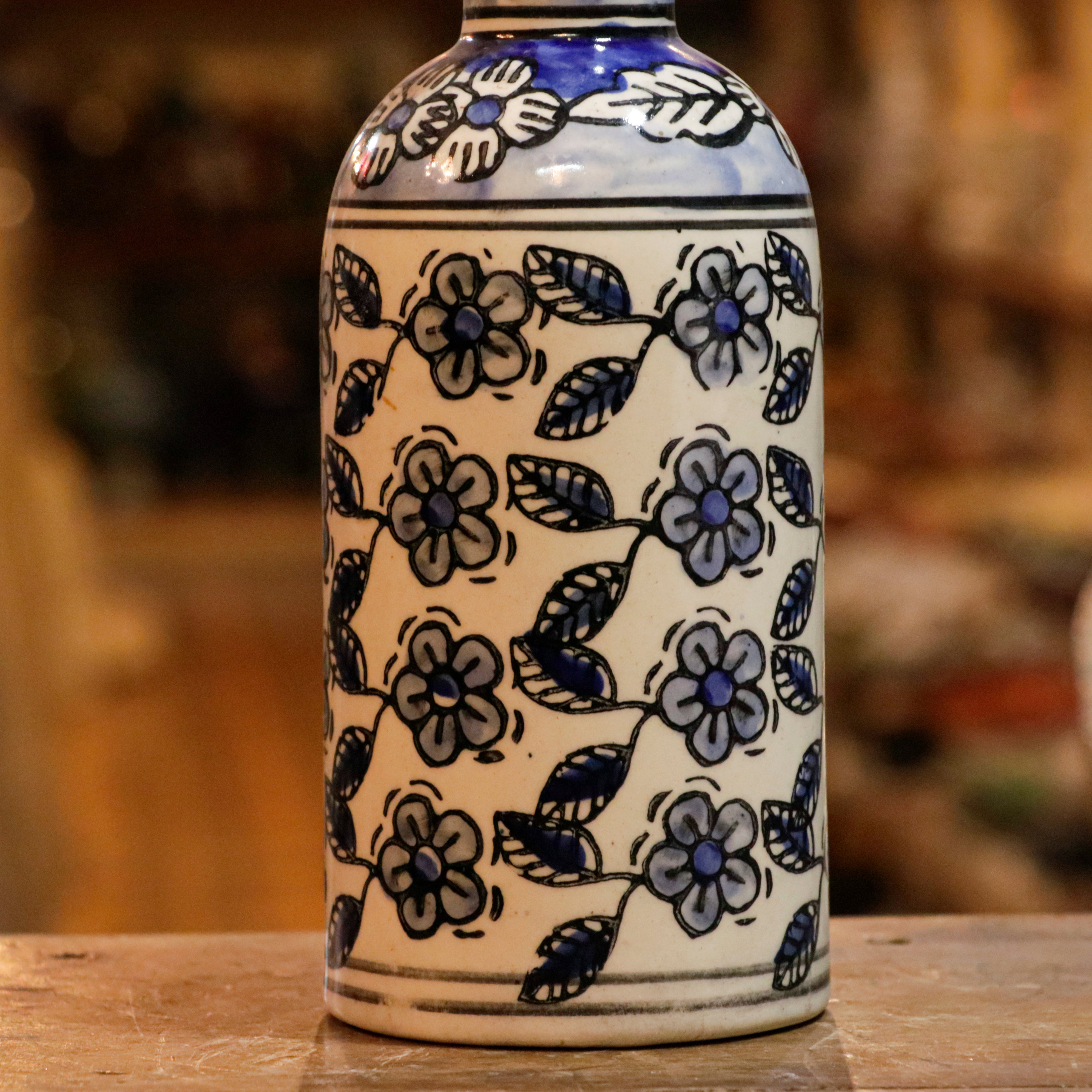 Melodious Borboun Flower Hand-Painted Ceramic Flower Pot Vase