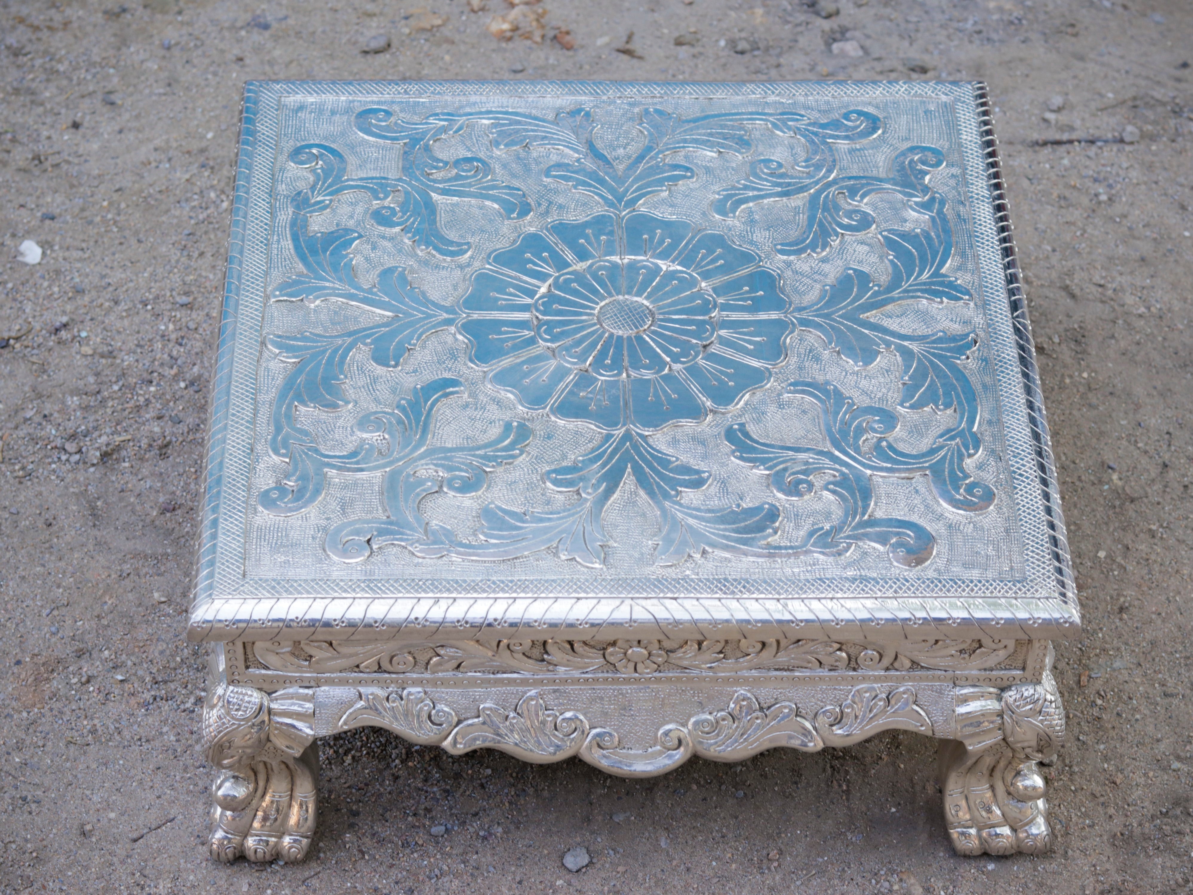 White Metal Fitted royal rajasahi rajasthani Bajot Sliver Finishing Bajot