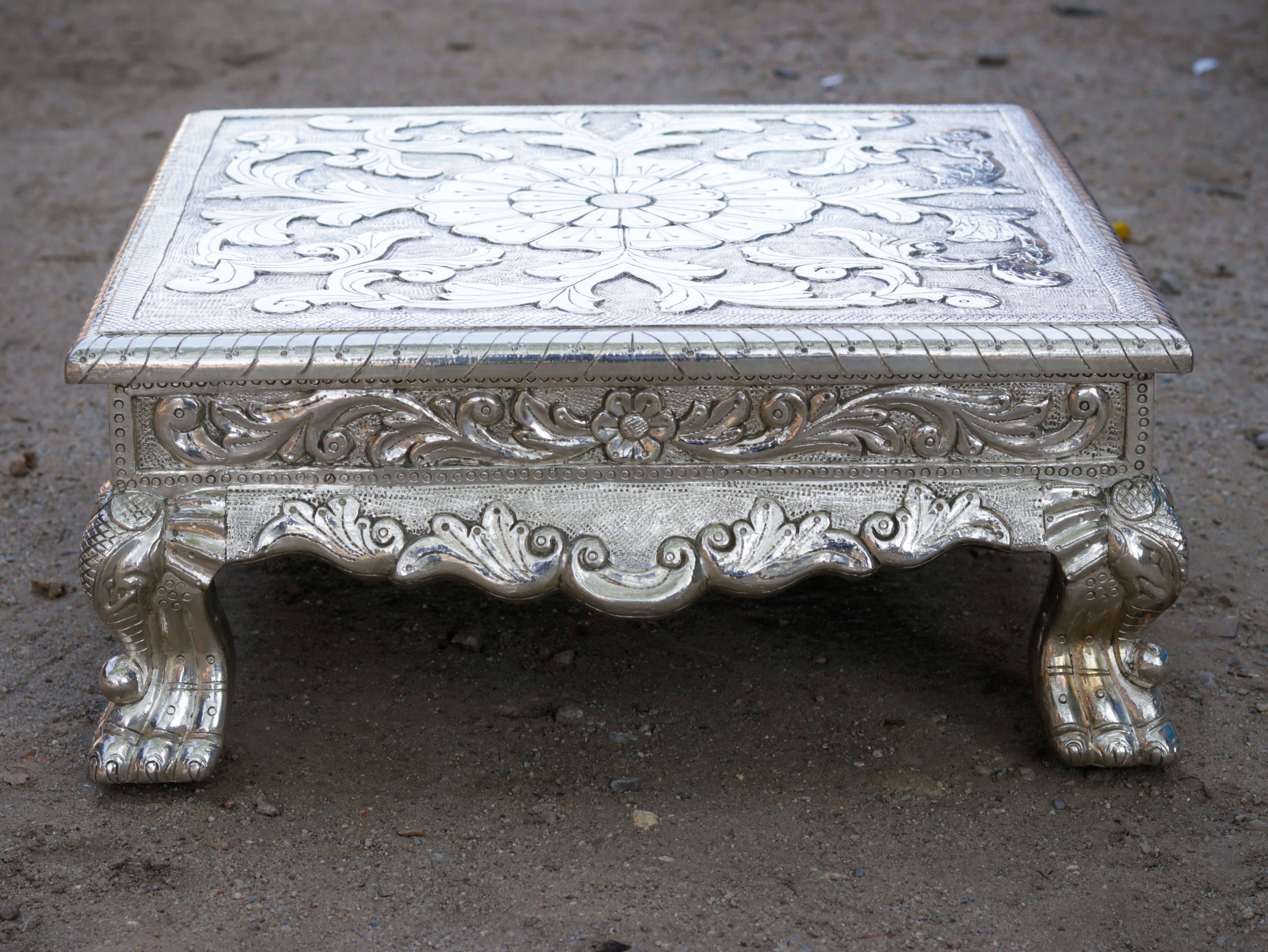 White Metal Fitted royal rajasahi rajasthani Bajot Sliver Finishing Bajot