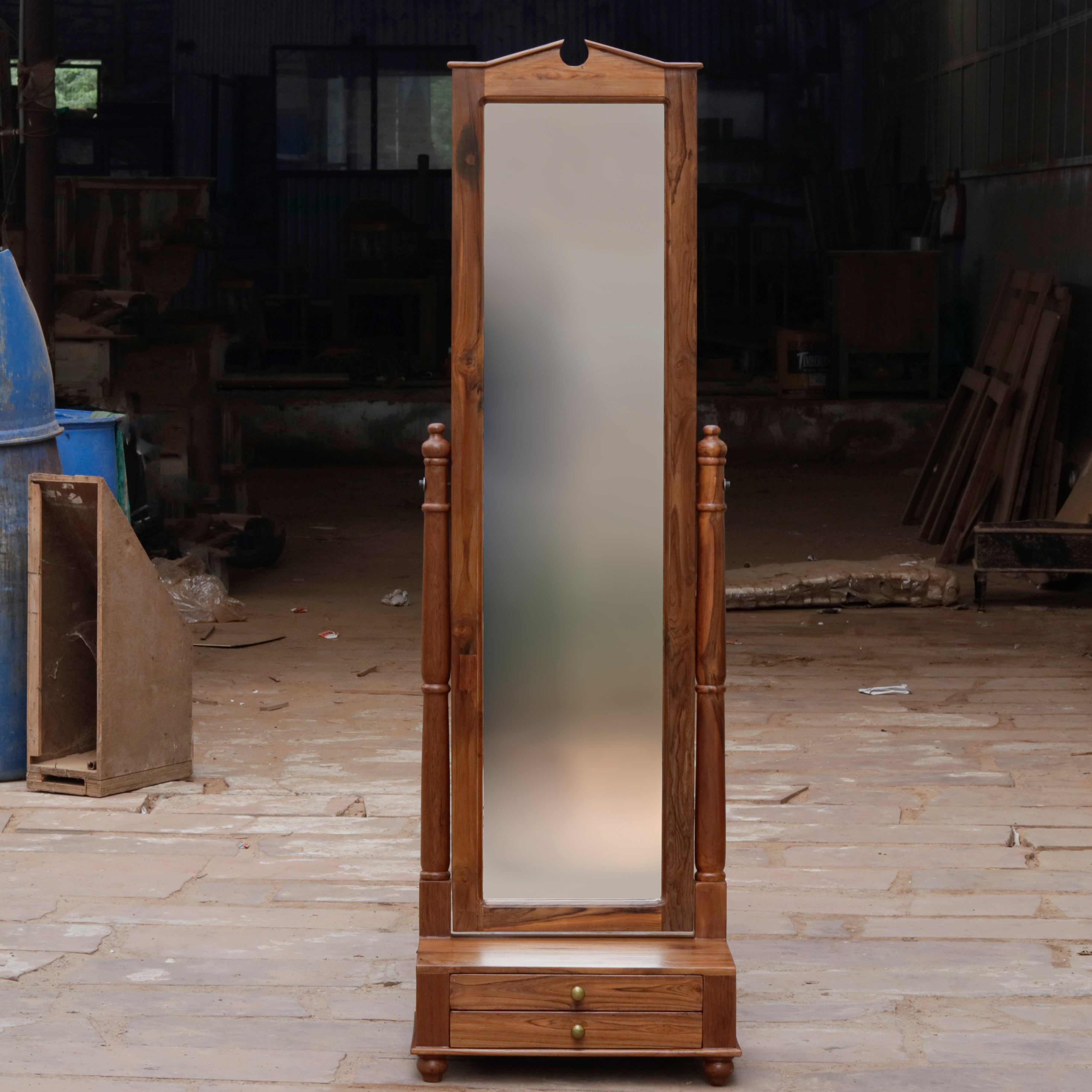 Vintage Natural Brown Finished Wooden Handmade Mirror Vintage Natural Brown Finished Wooden Handmade Mirror