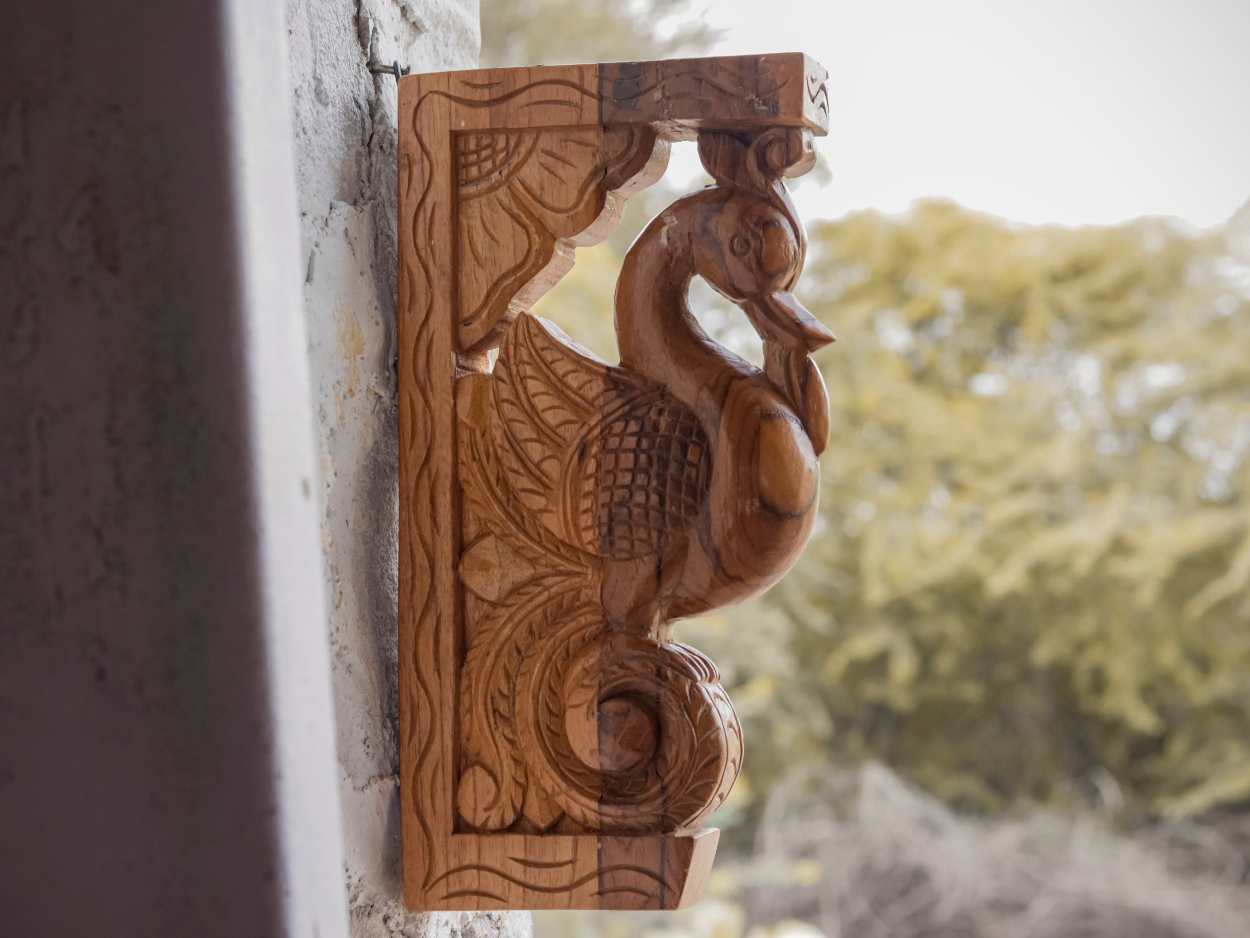 Classic Bird Solid Teak Door Bracket Door Bracket