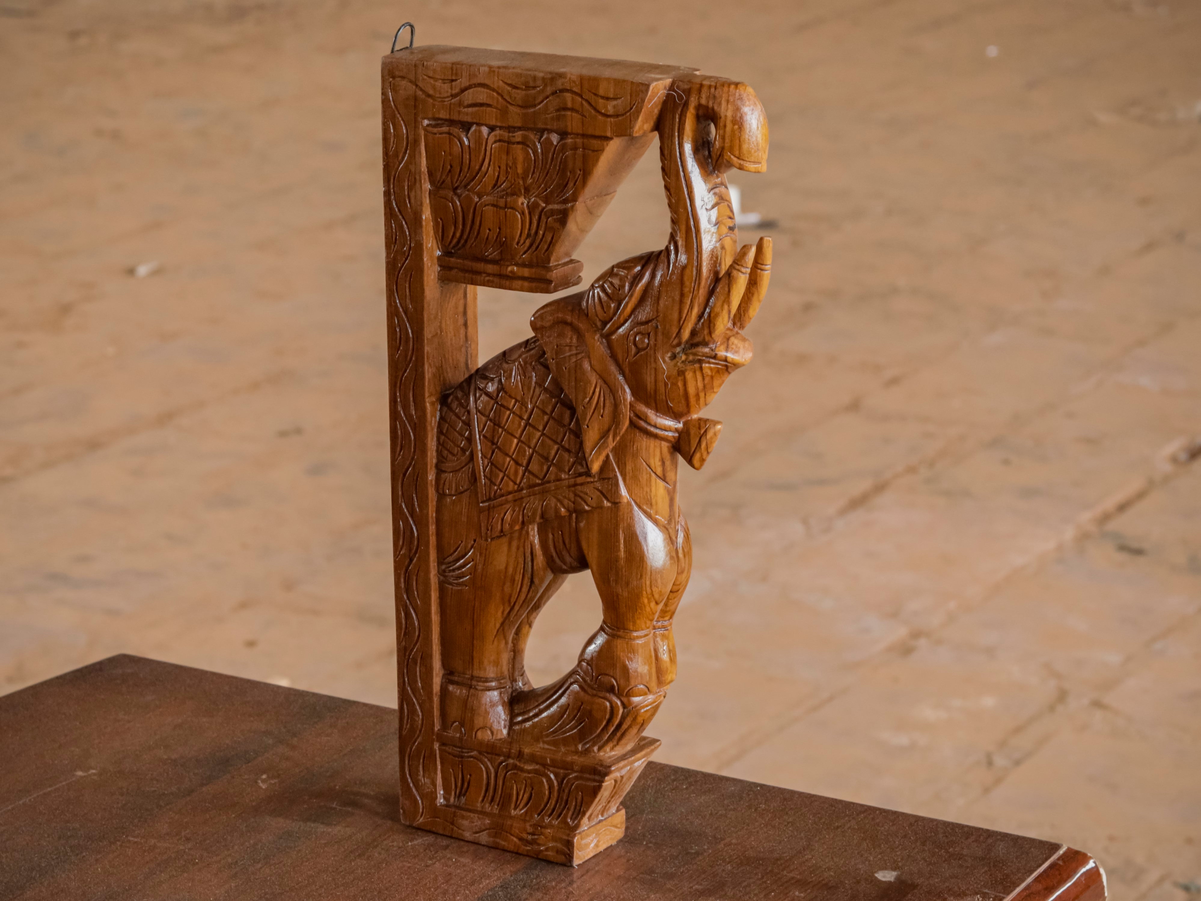 Solid teak elephant dance Door bracket Door Bracket