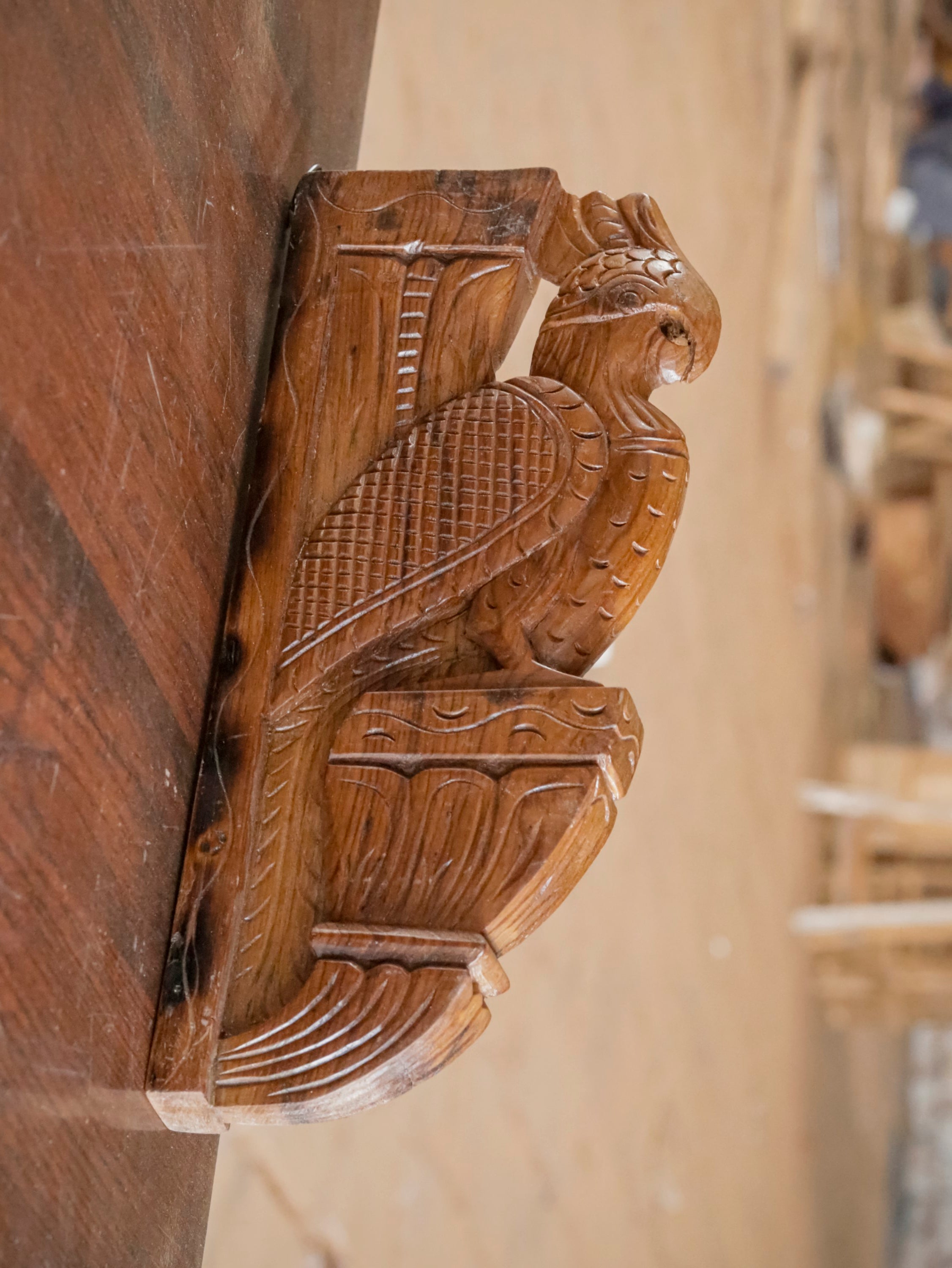 Wooden Simple carved Bird Door Bracket Door Bracket