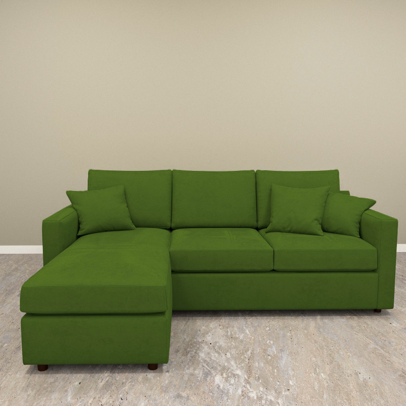 Garden Green Coloured with Premium Comfort L Shaped 4 Seater Sofa Set for Home Sofa