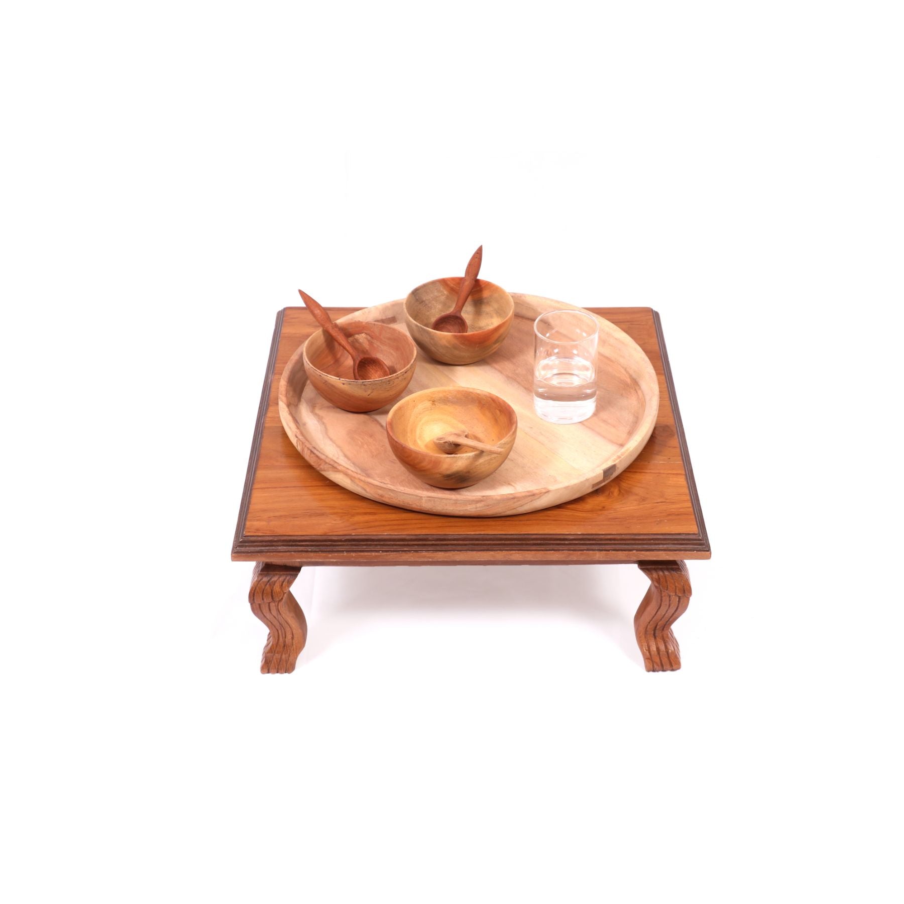 Elegant TEAK Wooden Bajot (Dark Boundary) Bajot