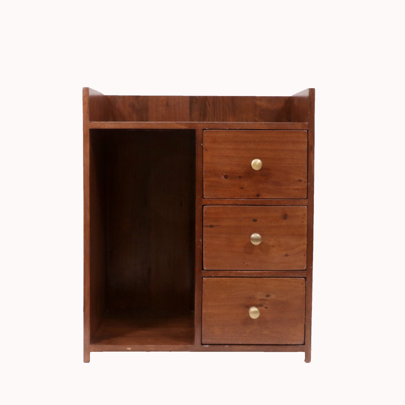 Triple Storage Night Stand (Left Side Drawer) Bedside