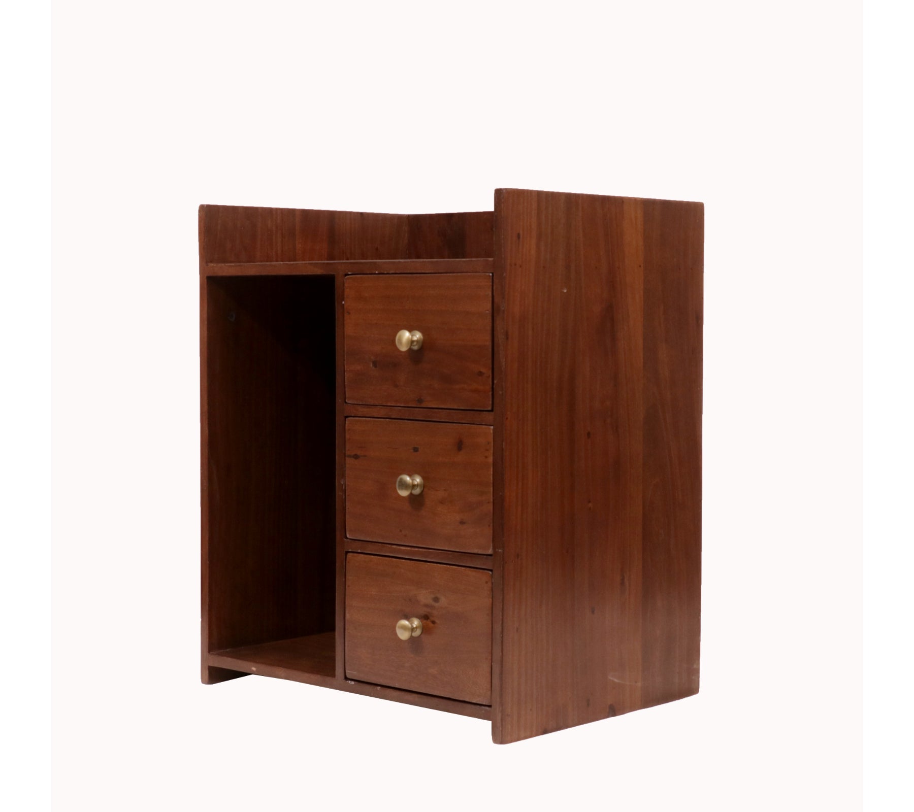 Triple Storage Night Stand (Left Side Drawer) Bedside