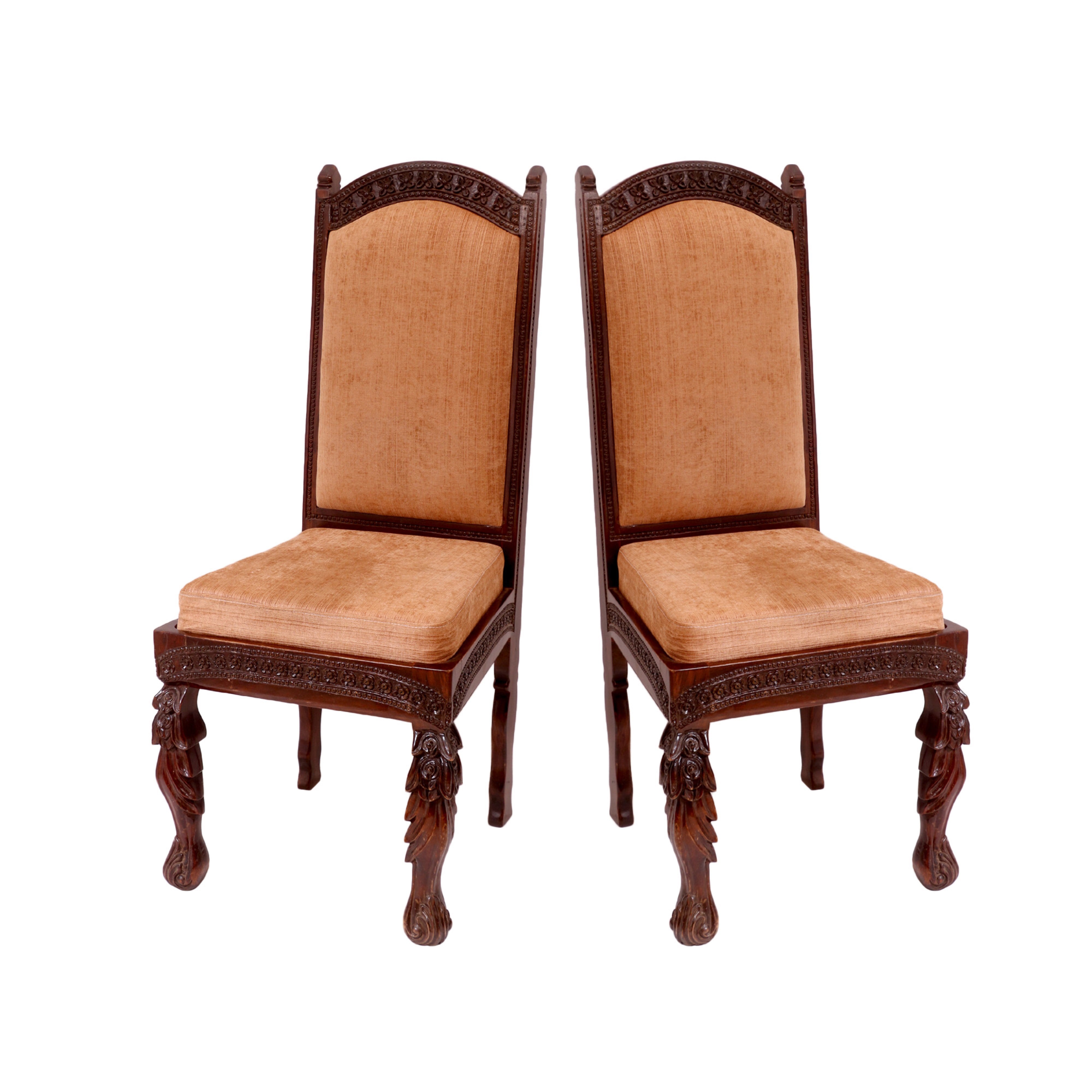 (Set of 2) Majestic Long Back Wooden Dinning Chair Dining Chair