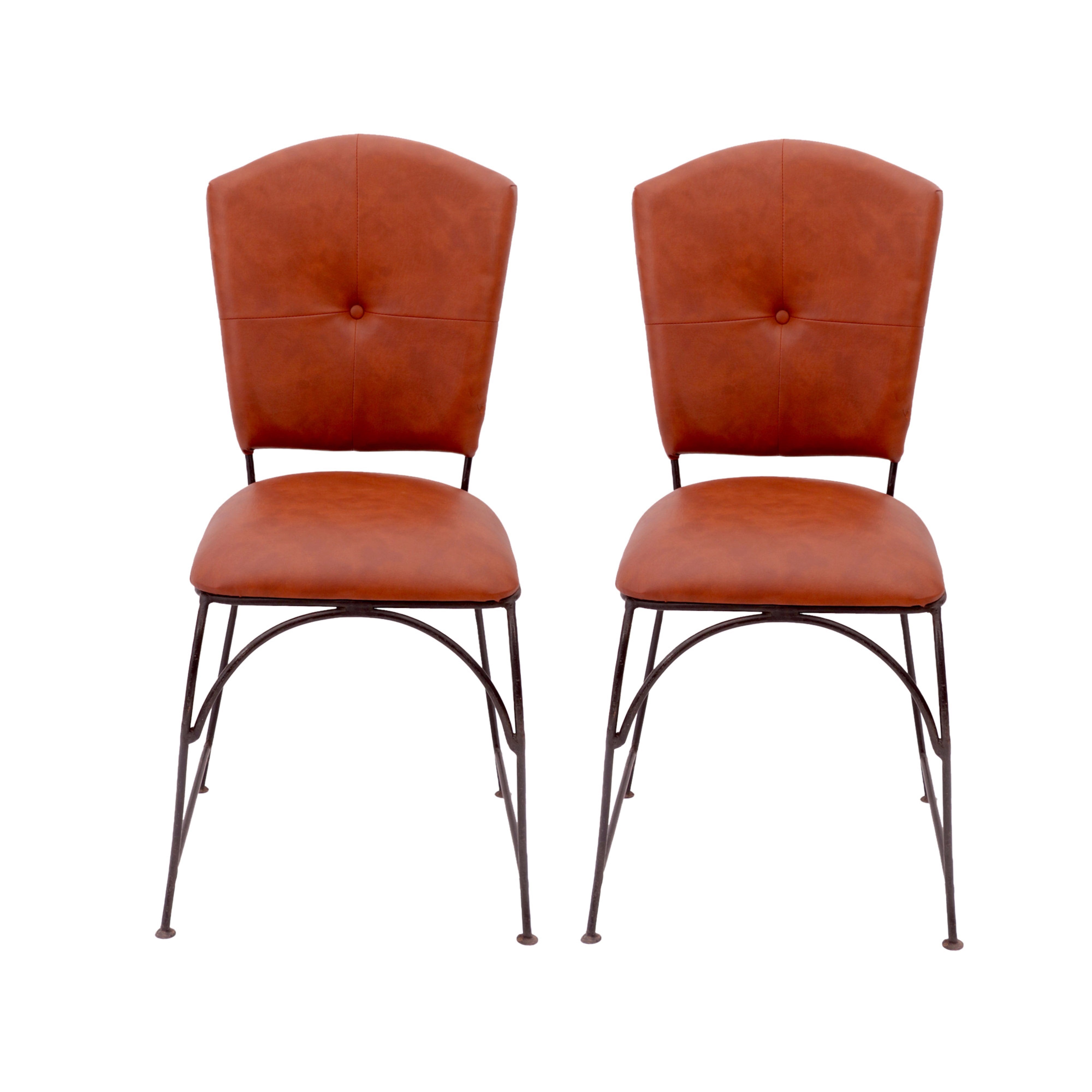 (Set of 2) Contemporary Wrought Iron Chair Dining Chair