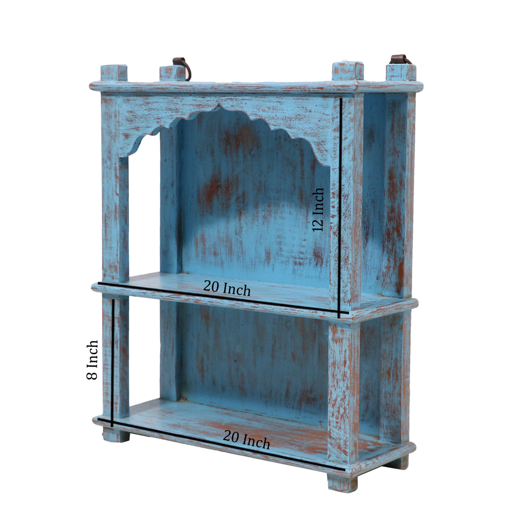 Distressed Blue Open Rack