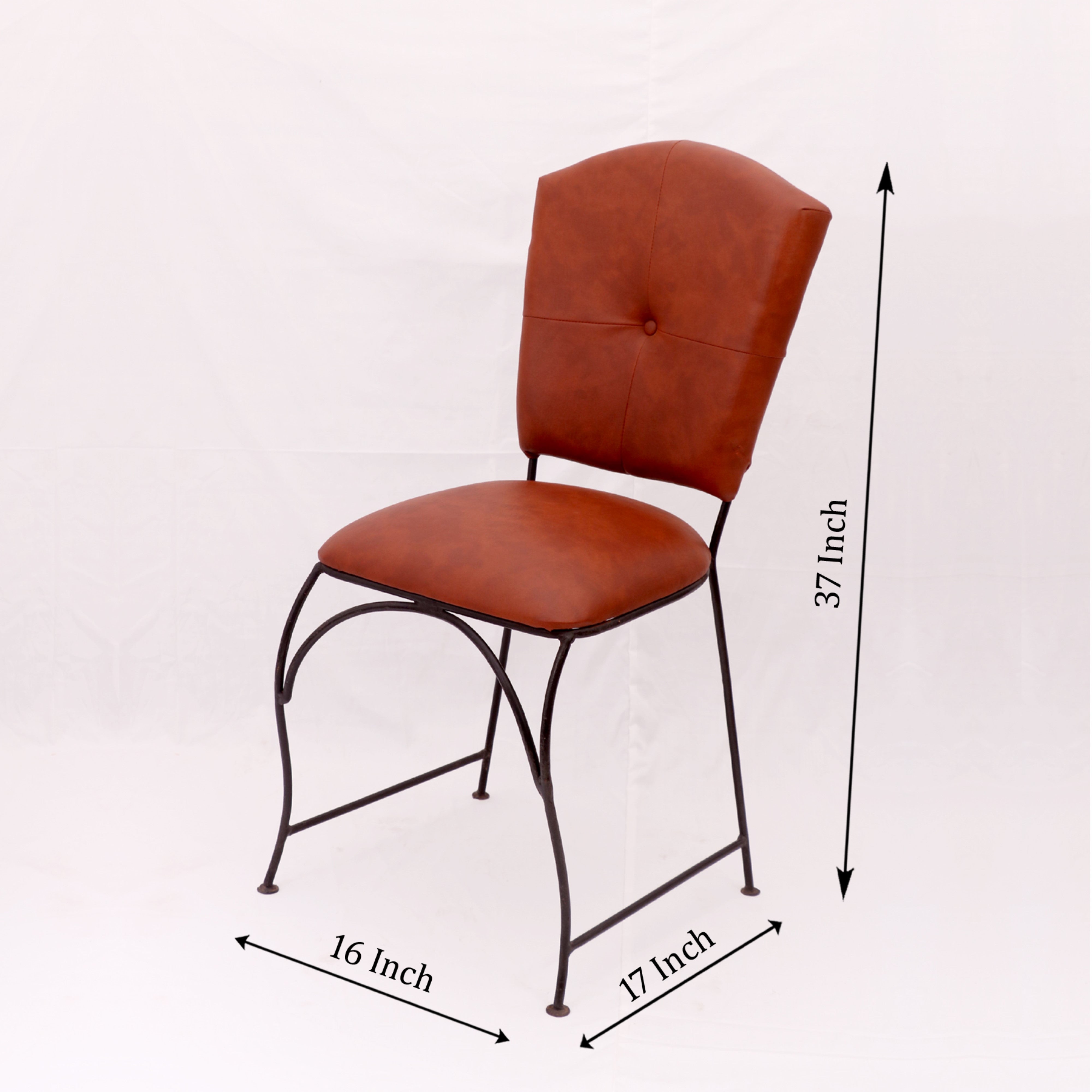 (Set of 2) Contemporary Wrought Iron Chair Dining Chair
