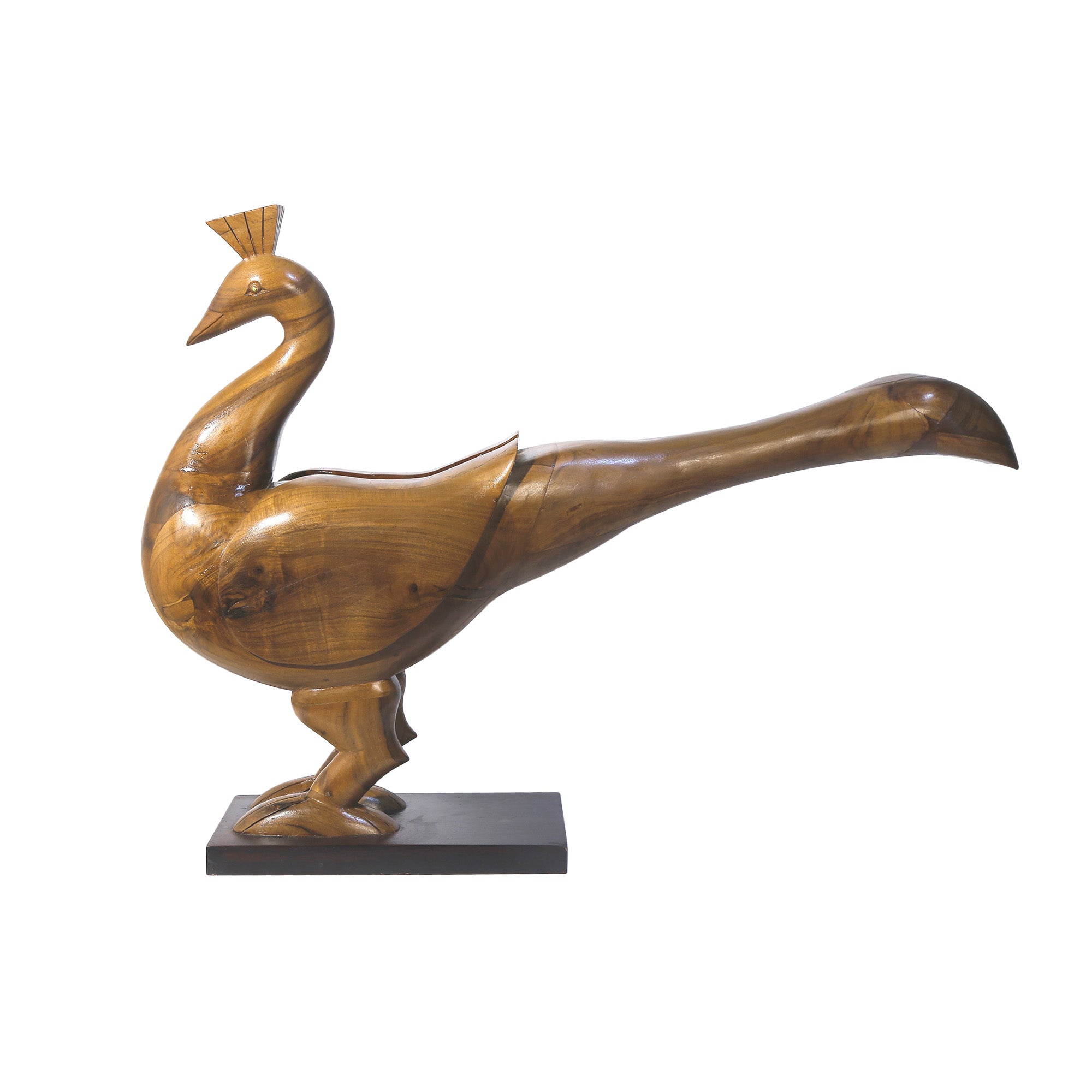 Unique Handmade Wooden Peacock Showpiece Animal Figurine