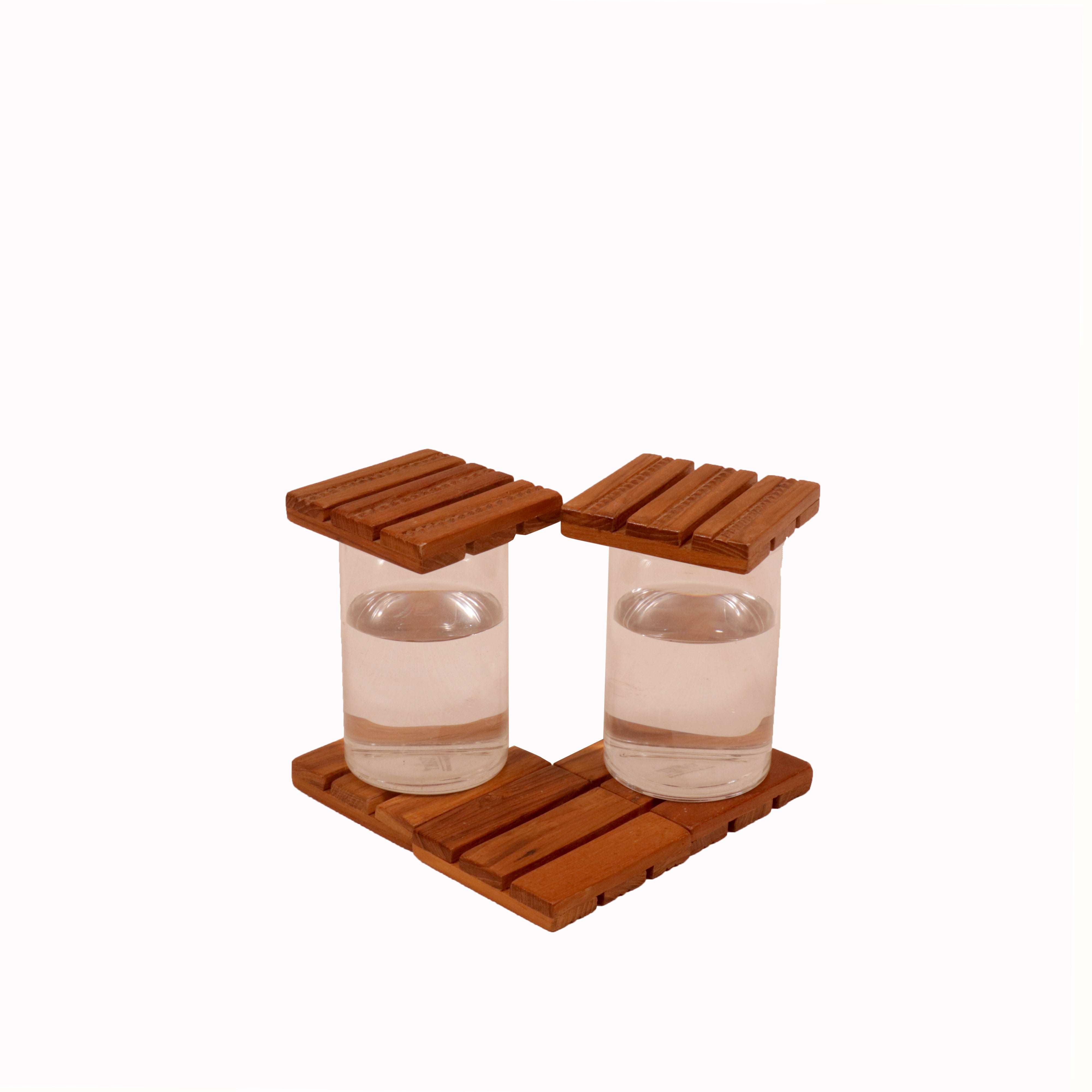 (Set of 5) Ridge Pattern Tea Coasters Coaster