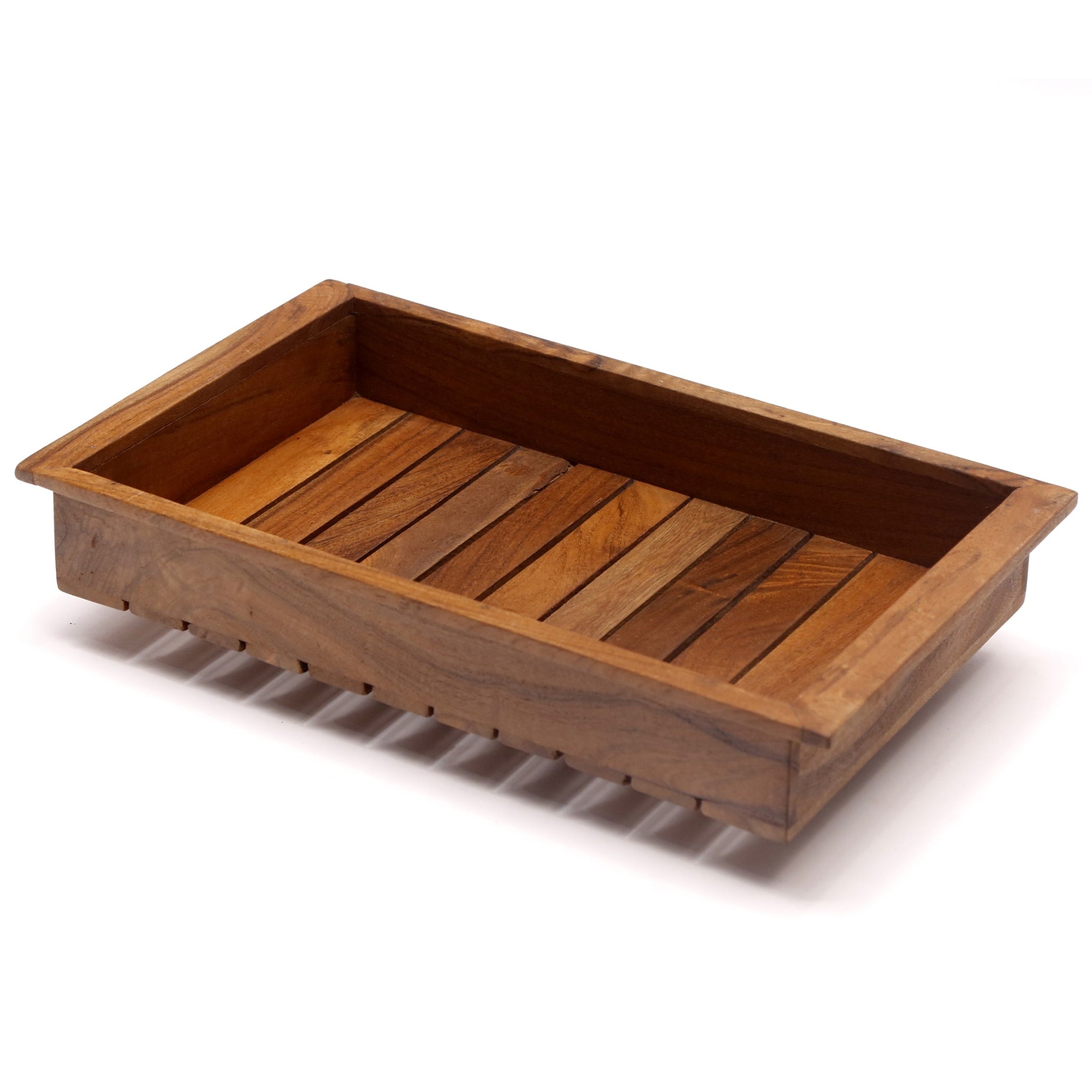 Quaint Wooden Stripe Tray Set - Set of 3 Tray