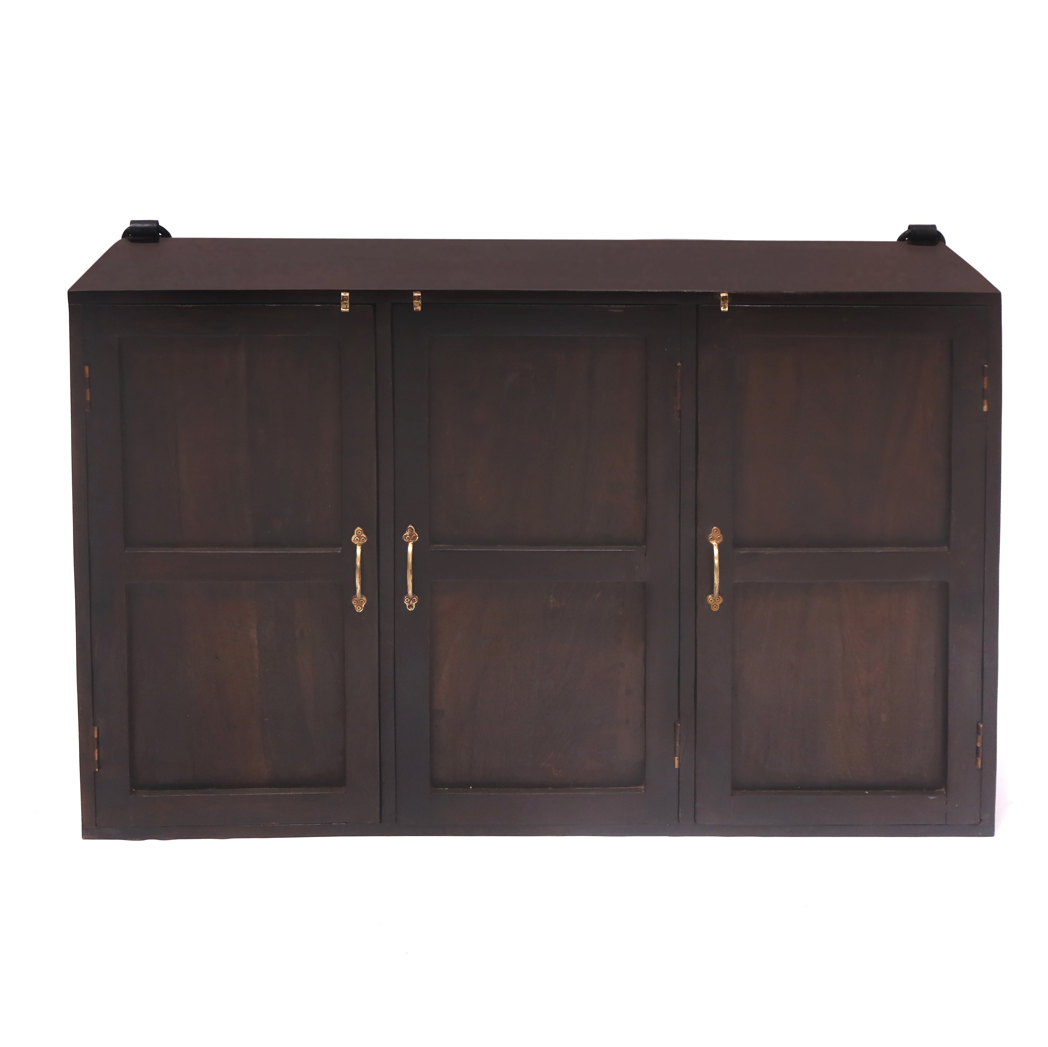Wide 3 Door Wooden Cabinet Cupboard