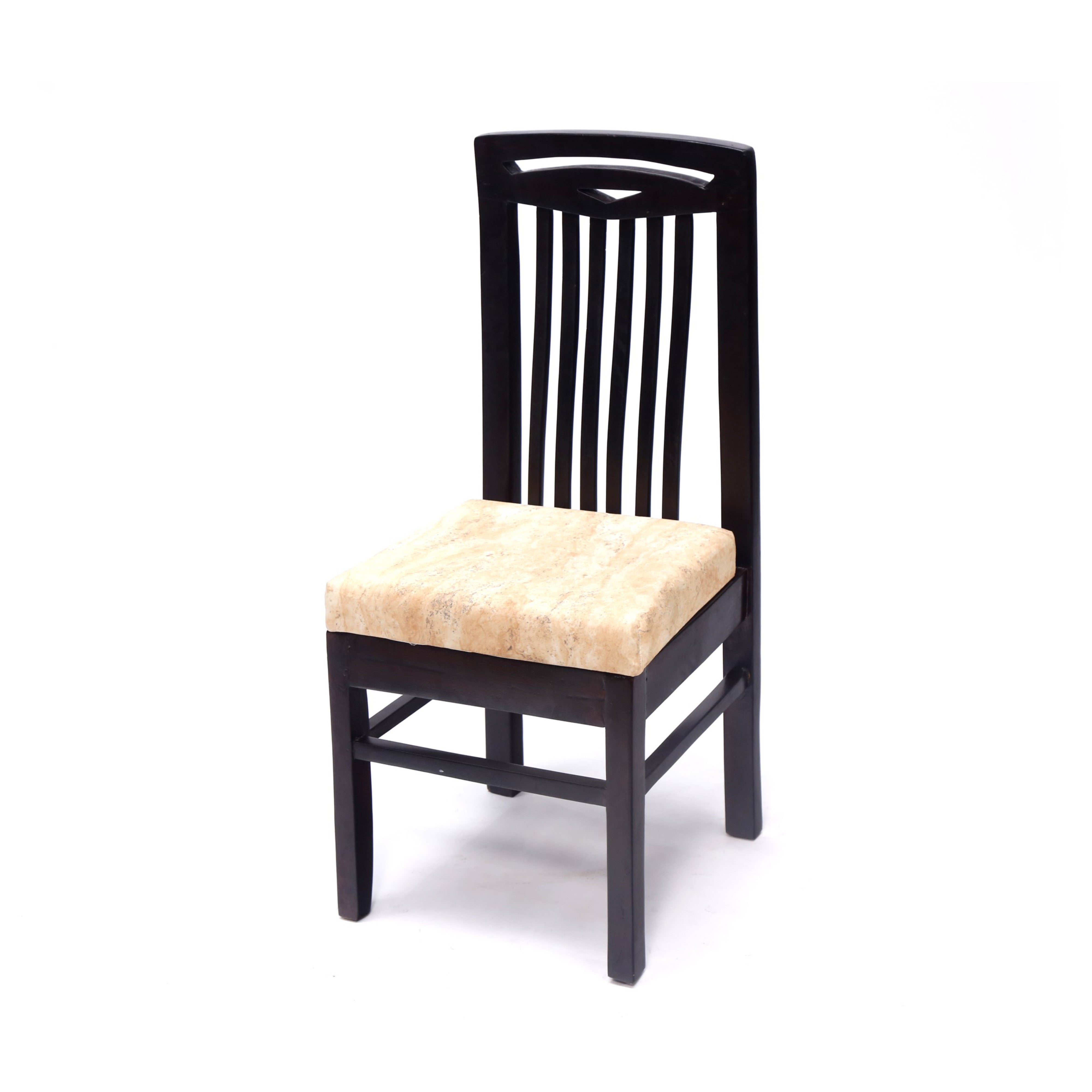 (Set of 2) Curved Striped Black Touch Chair Dining Chair