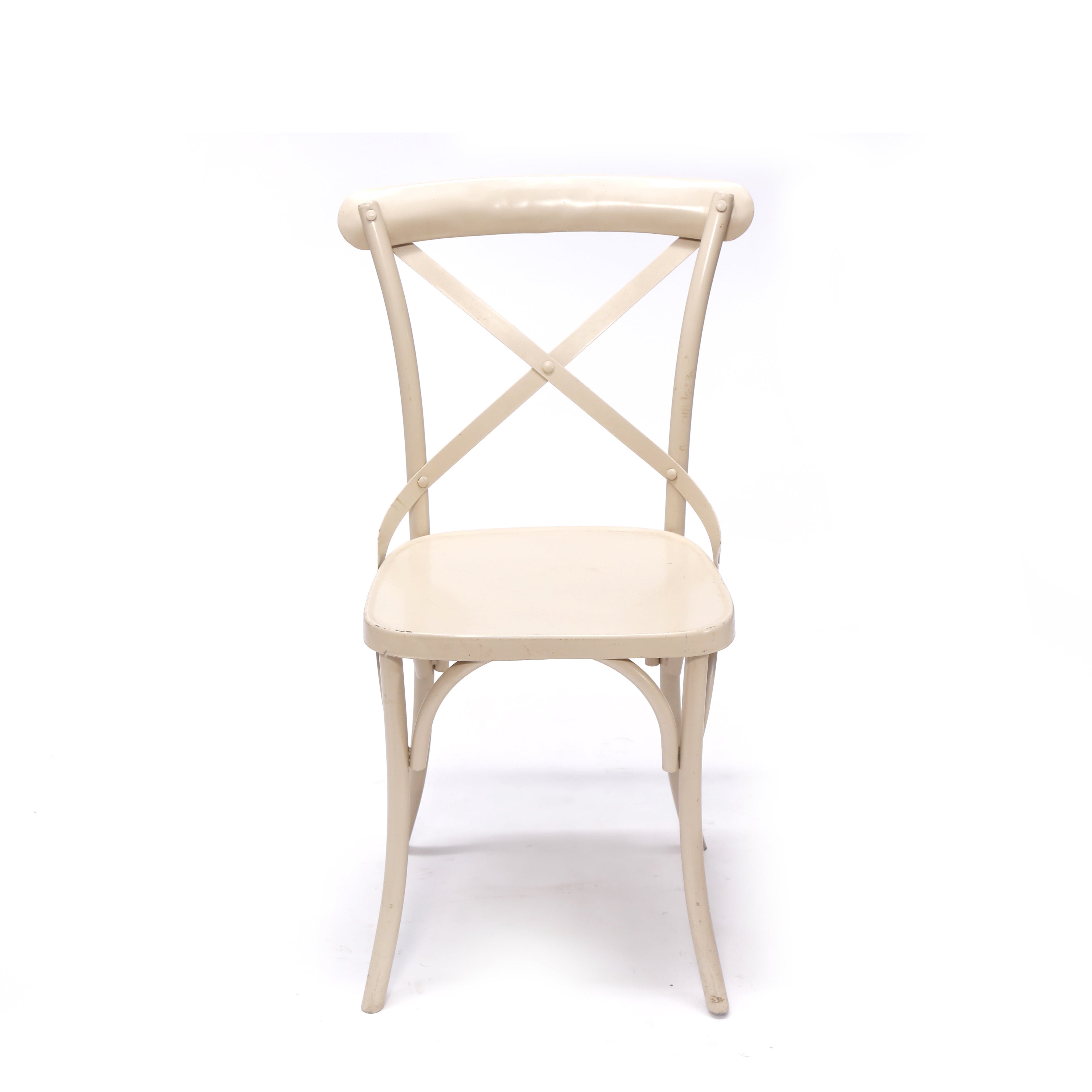 (Set of 2) White Metal Exotic Hue Chair Dining Chair