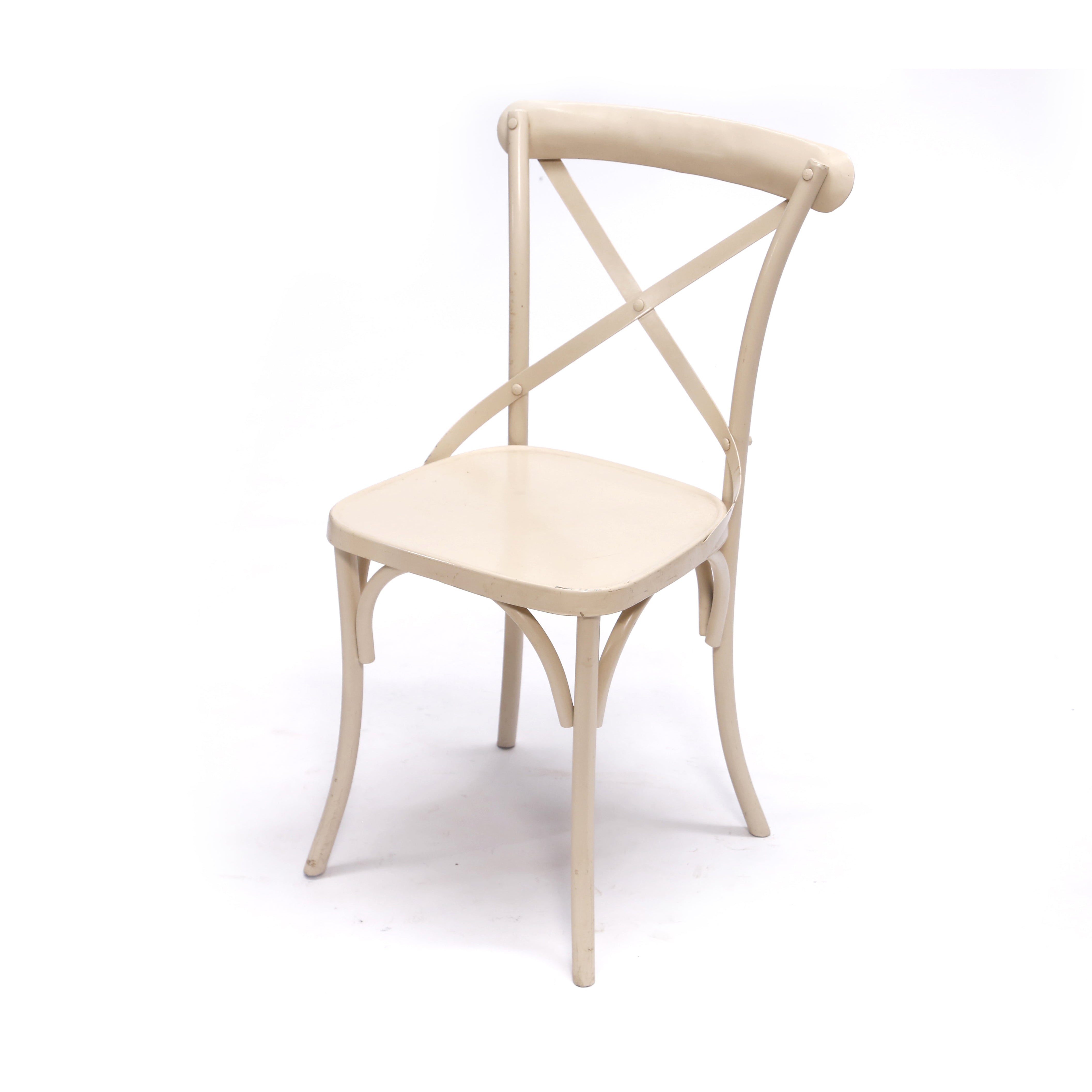 (Set of 2) White Metal Exotic Hue Chair Dining Chair