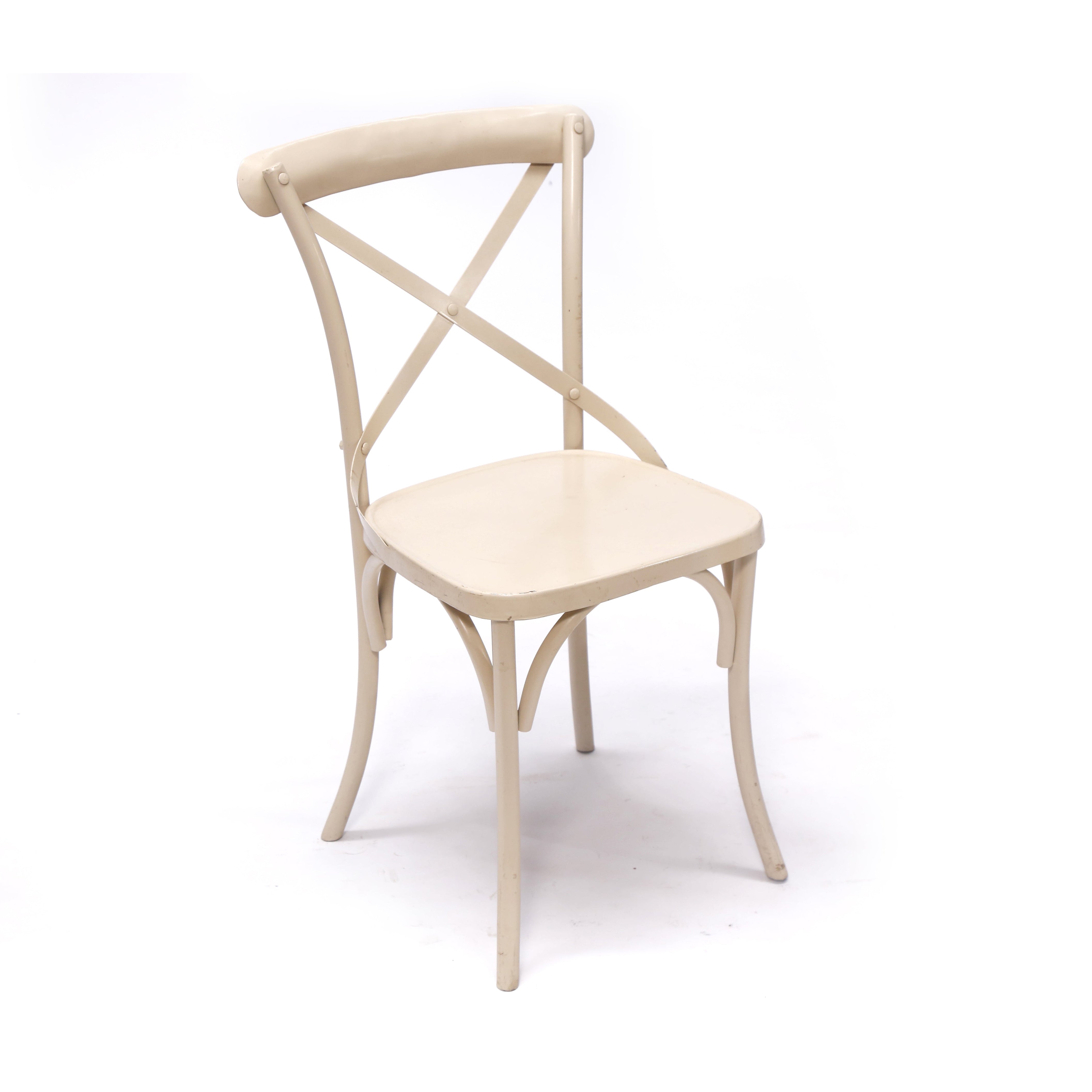 (Set of 2) White Metal Exotic Hue Chair Dining Chair