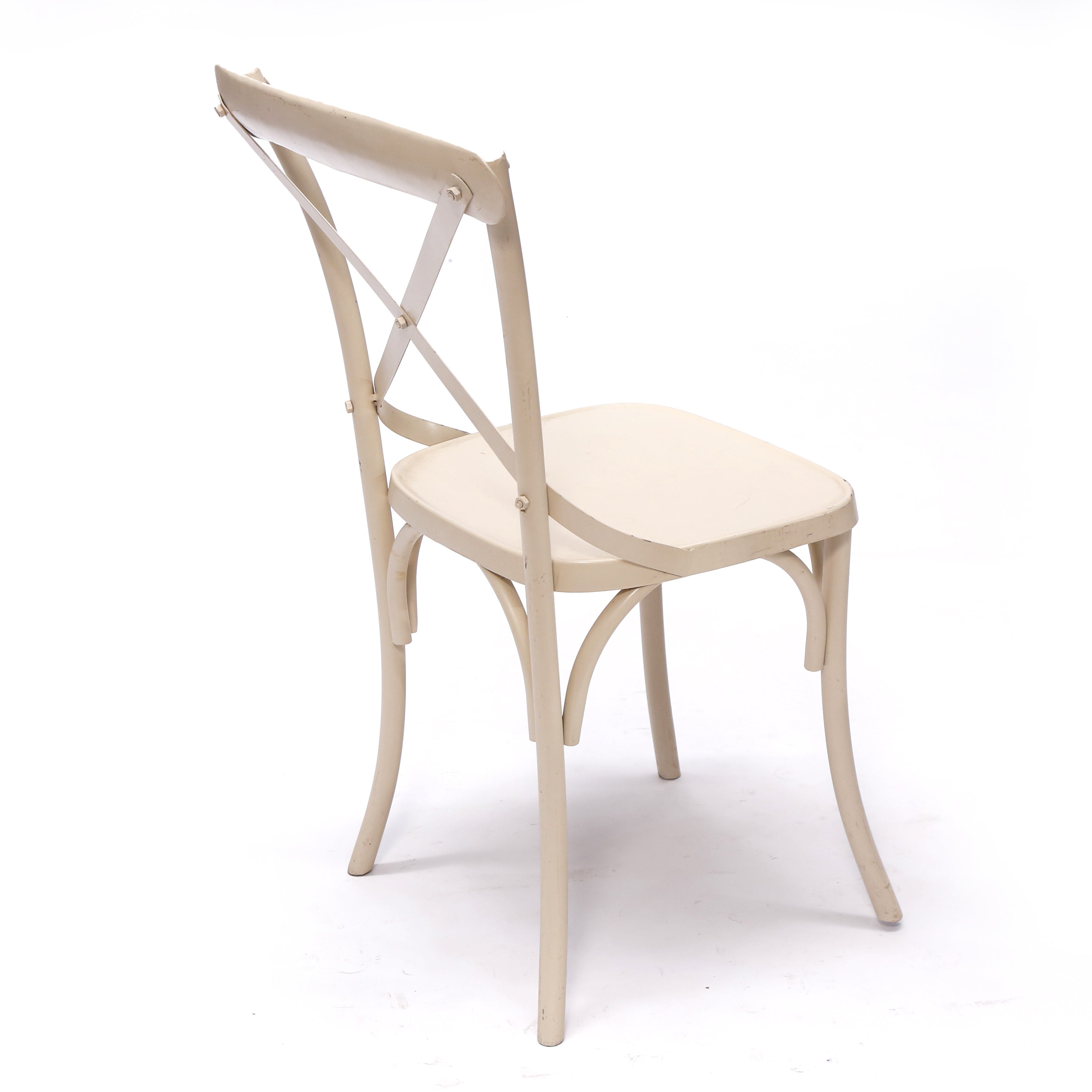 (Set of 2) White Metal Exotic Hue Chair Dining Chair