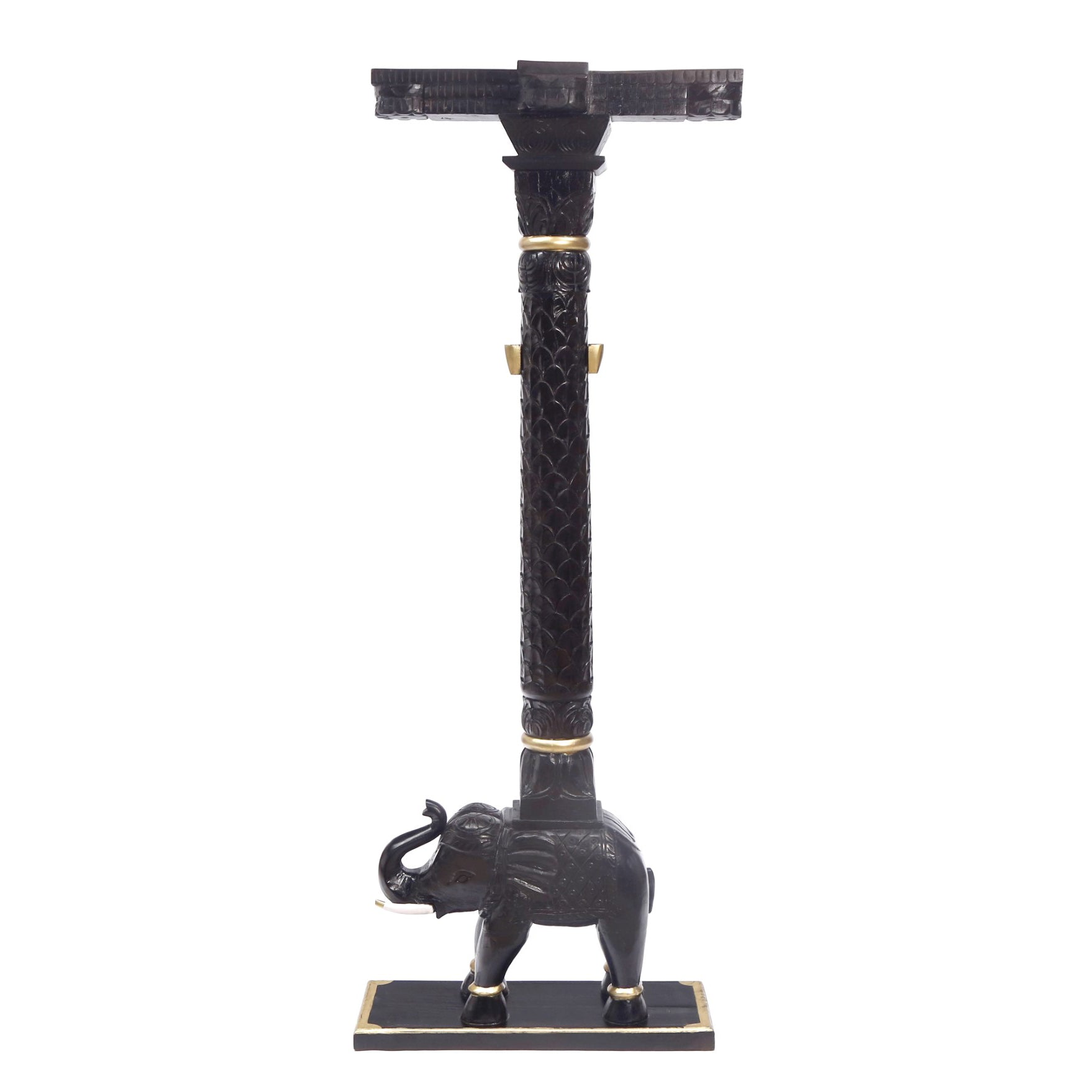 Solid Wood Elephant Pillar Pillar