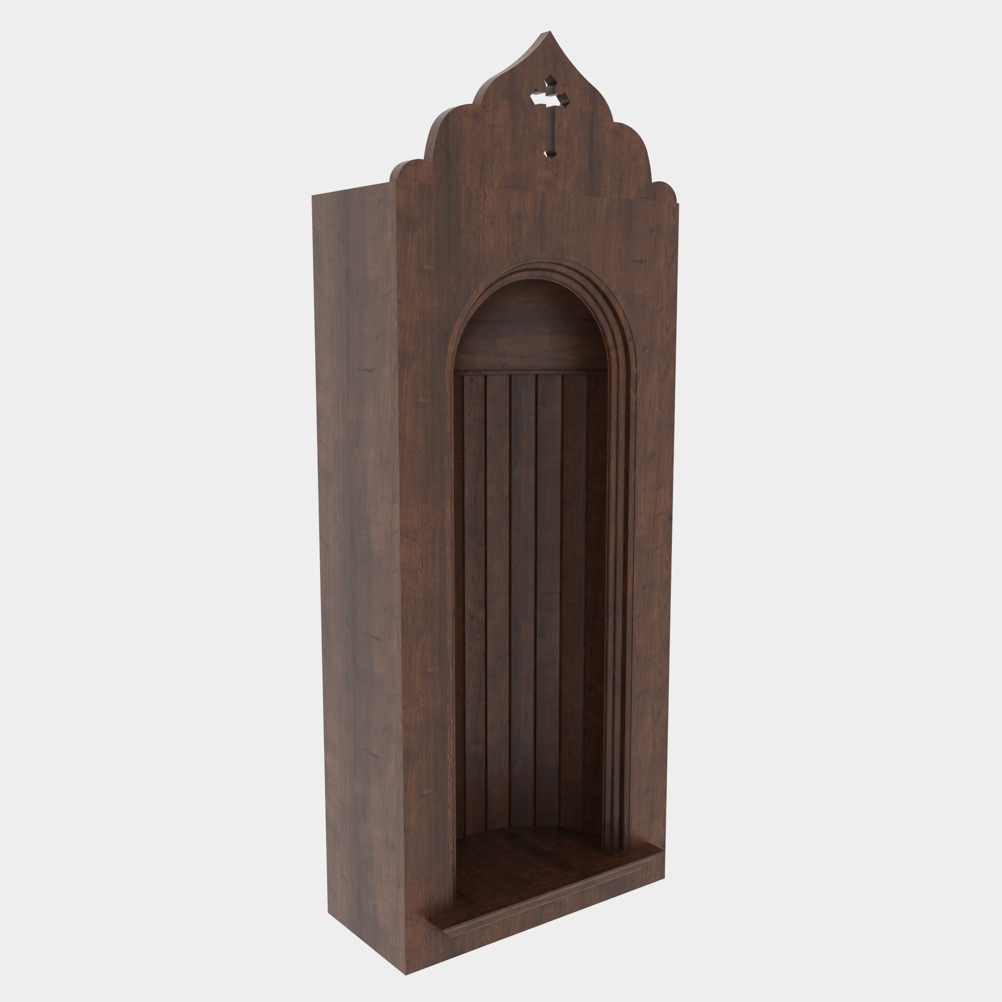 Wooden Wall Altar with Arched Niche Altar