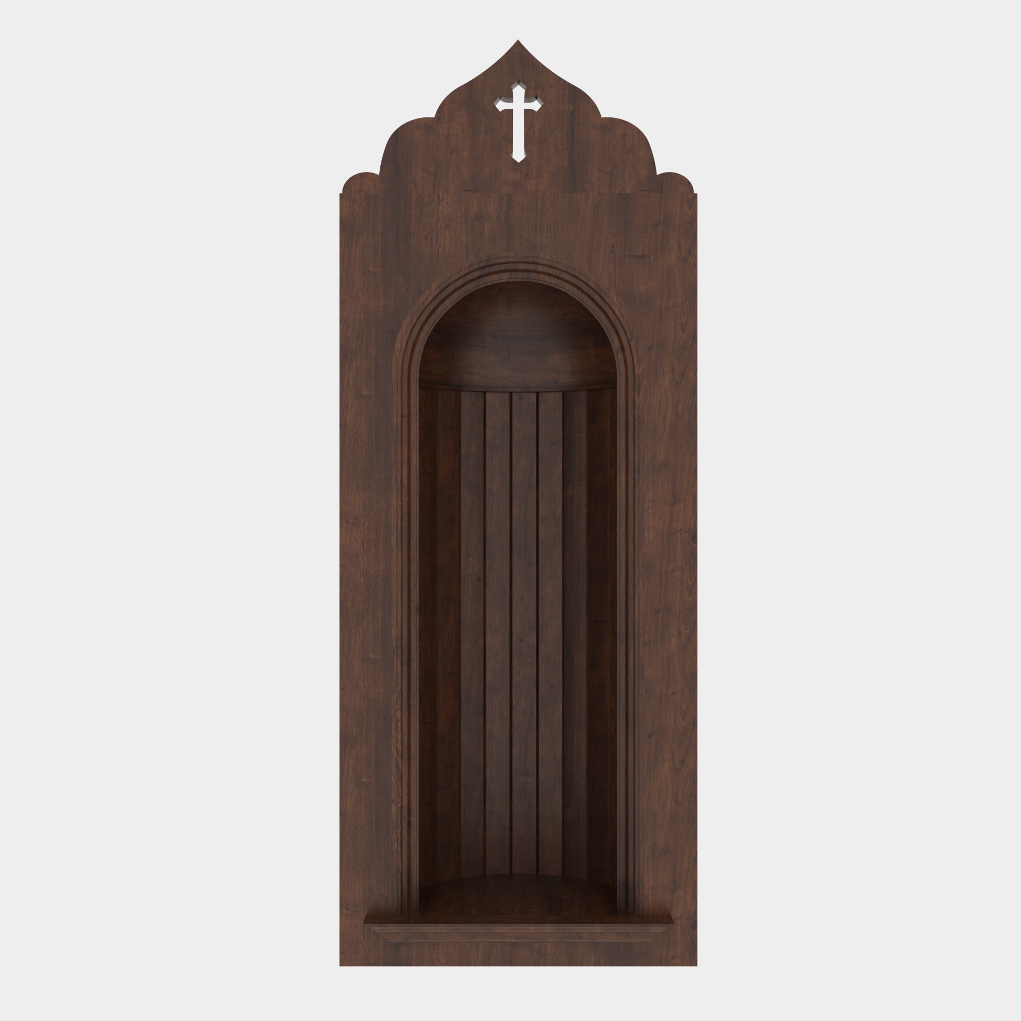 Wooden Wall Altar with Arched Niche Altar