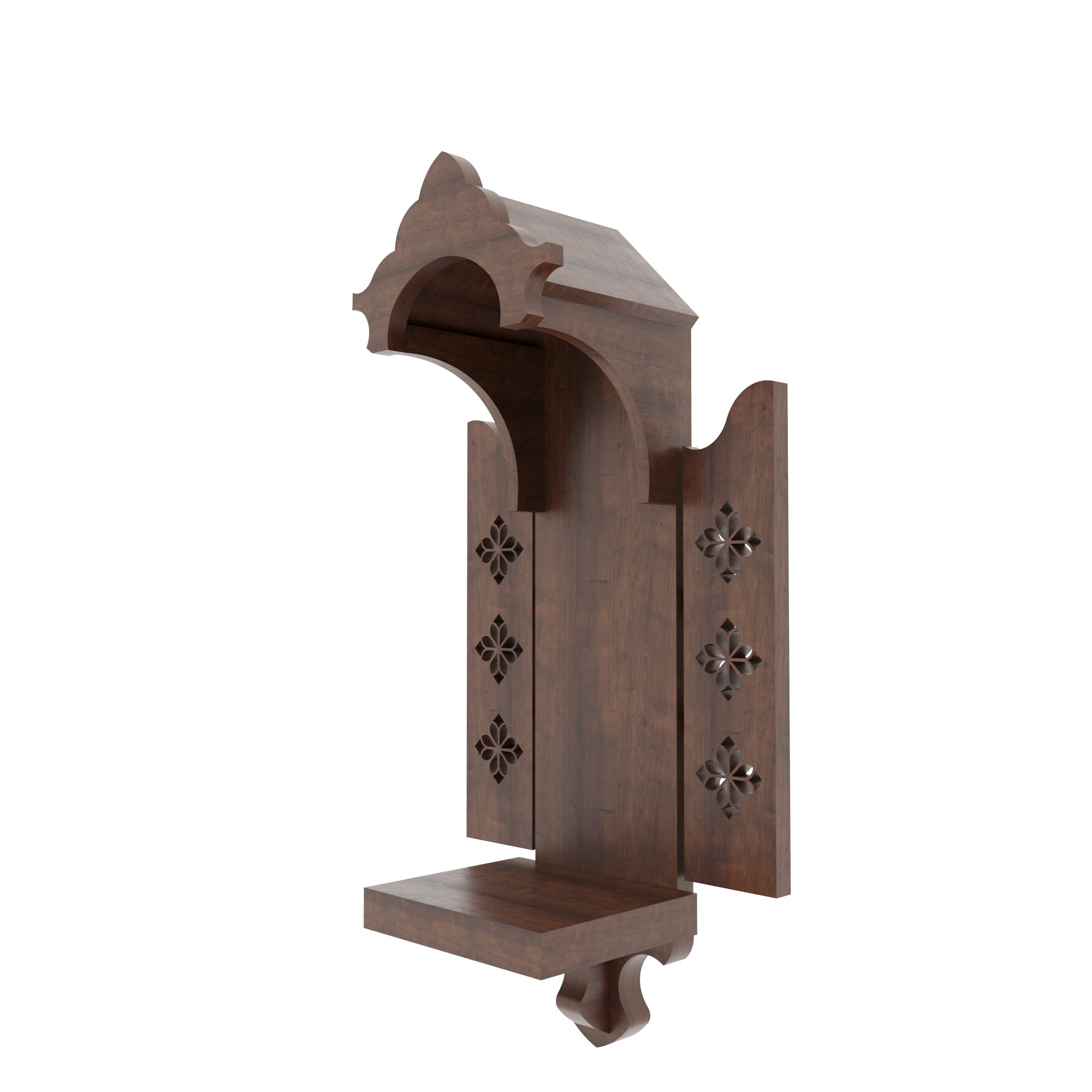 Wall Altar with Decorative Cutwork Panels Altar
