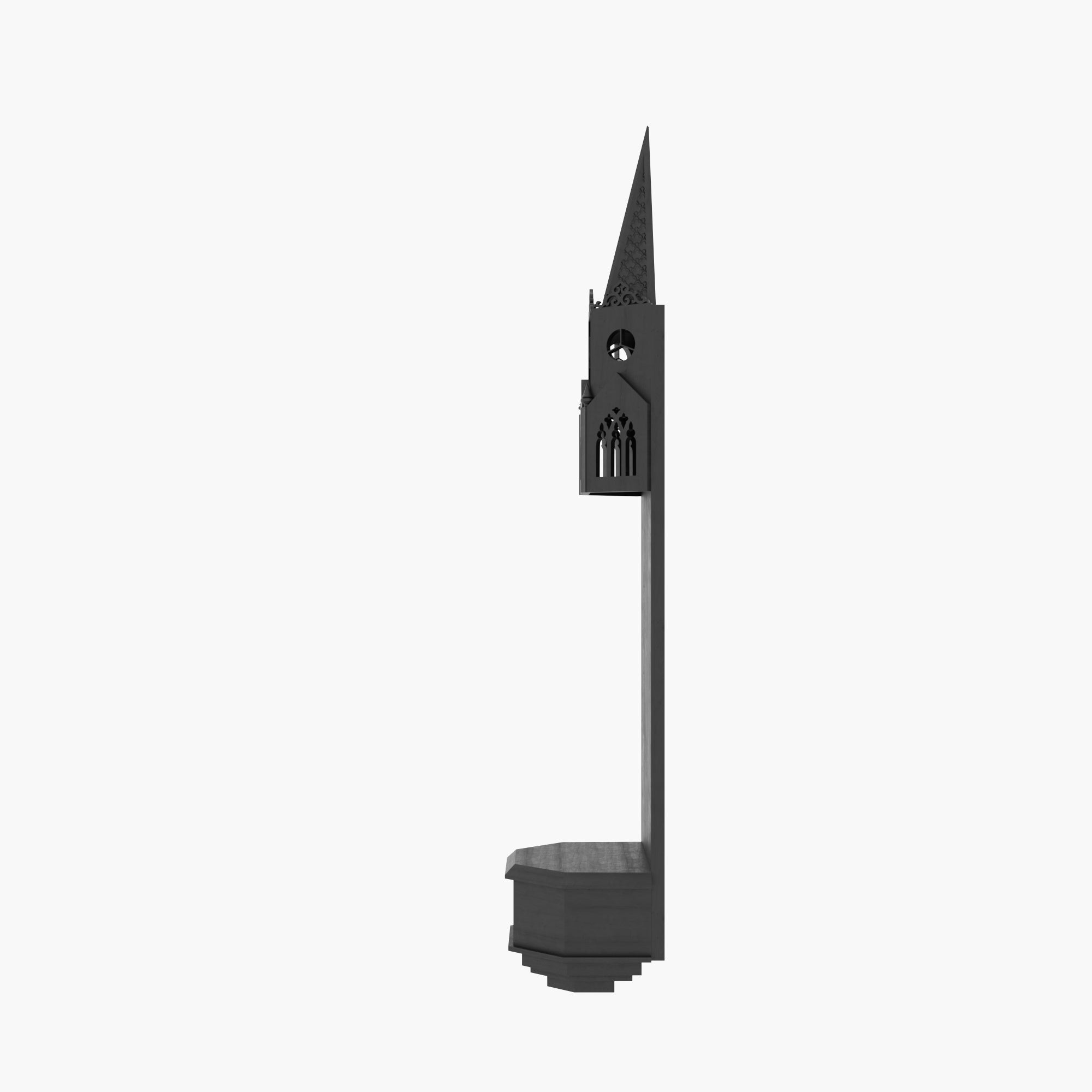 Gothic Wall Altar with Architectural Spire Design Altar