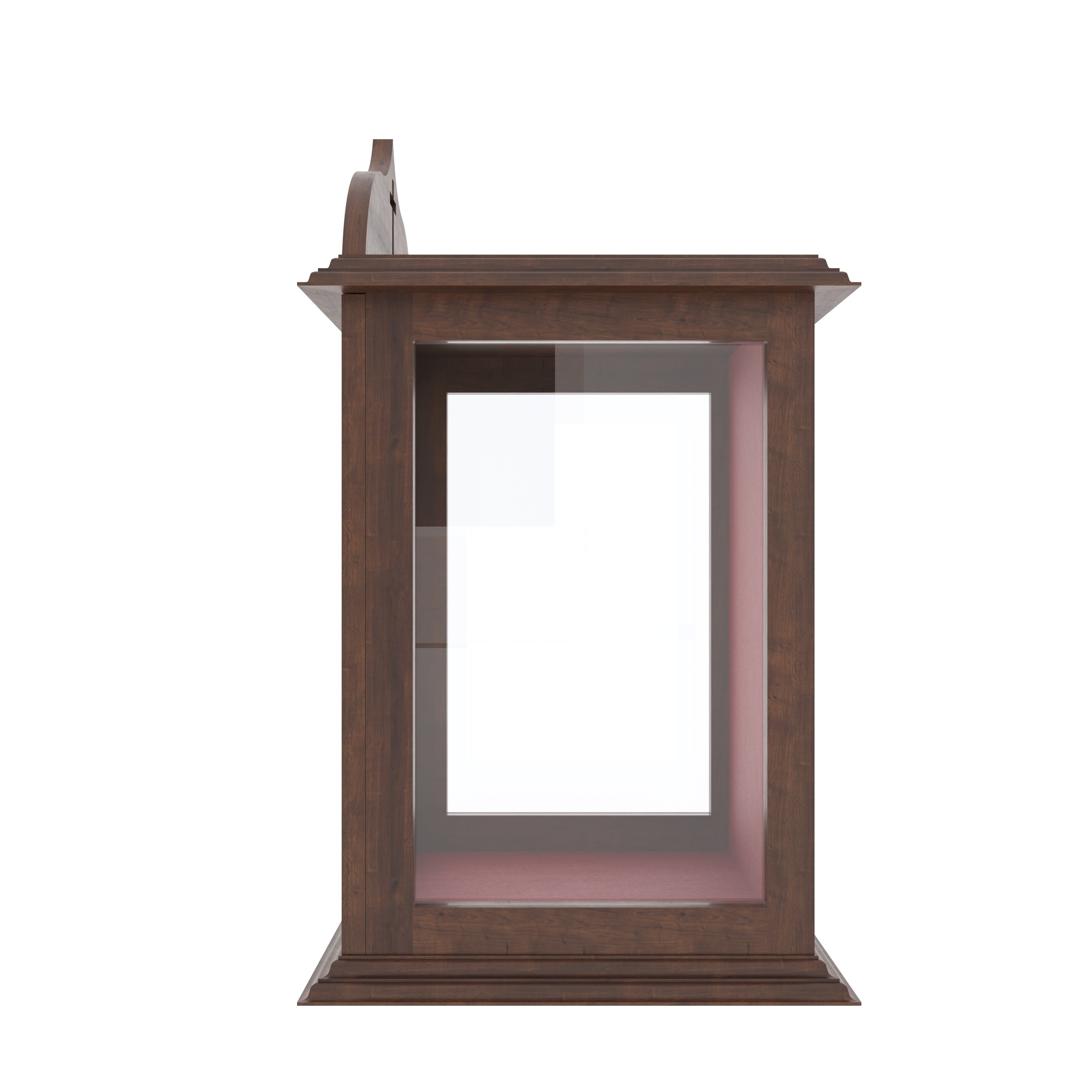 Handcrafted Wooden Chapel Altar Cabinet with Glass Door. Altar