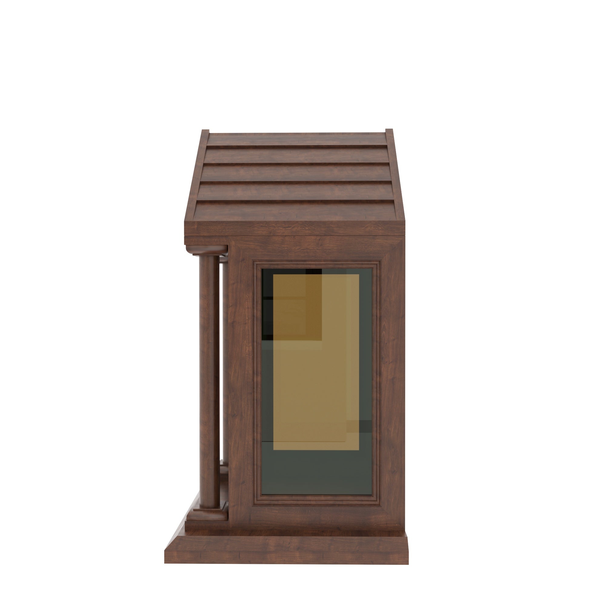 Wooden Tabletop Altar with Enclosed Panel Design Altar